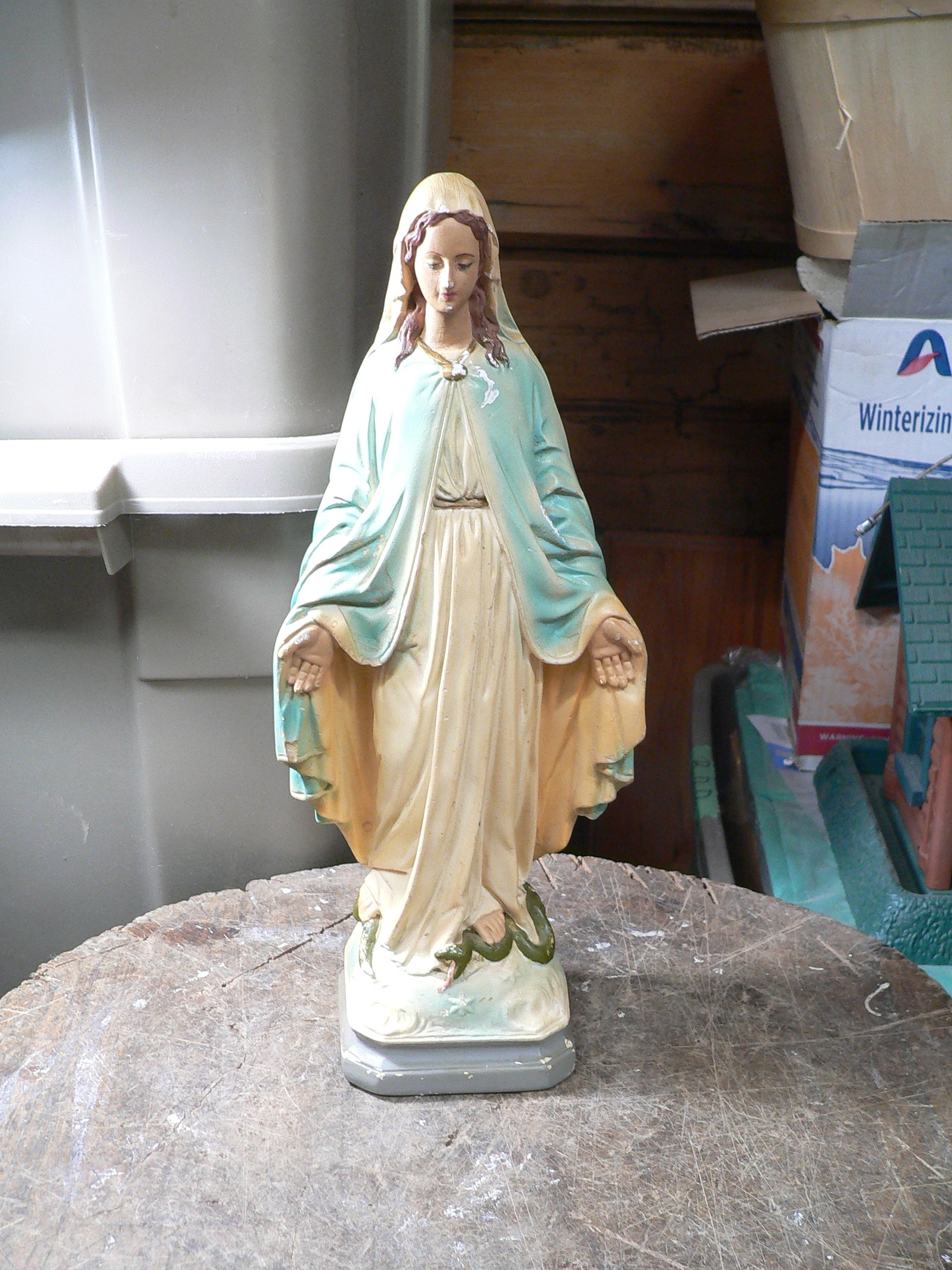 Statue vierge marie antique # 10062.1