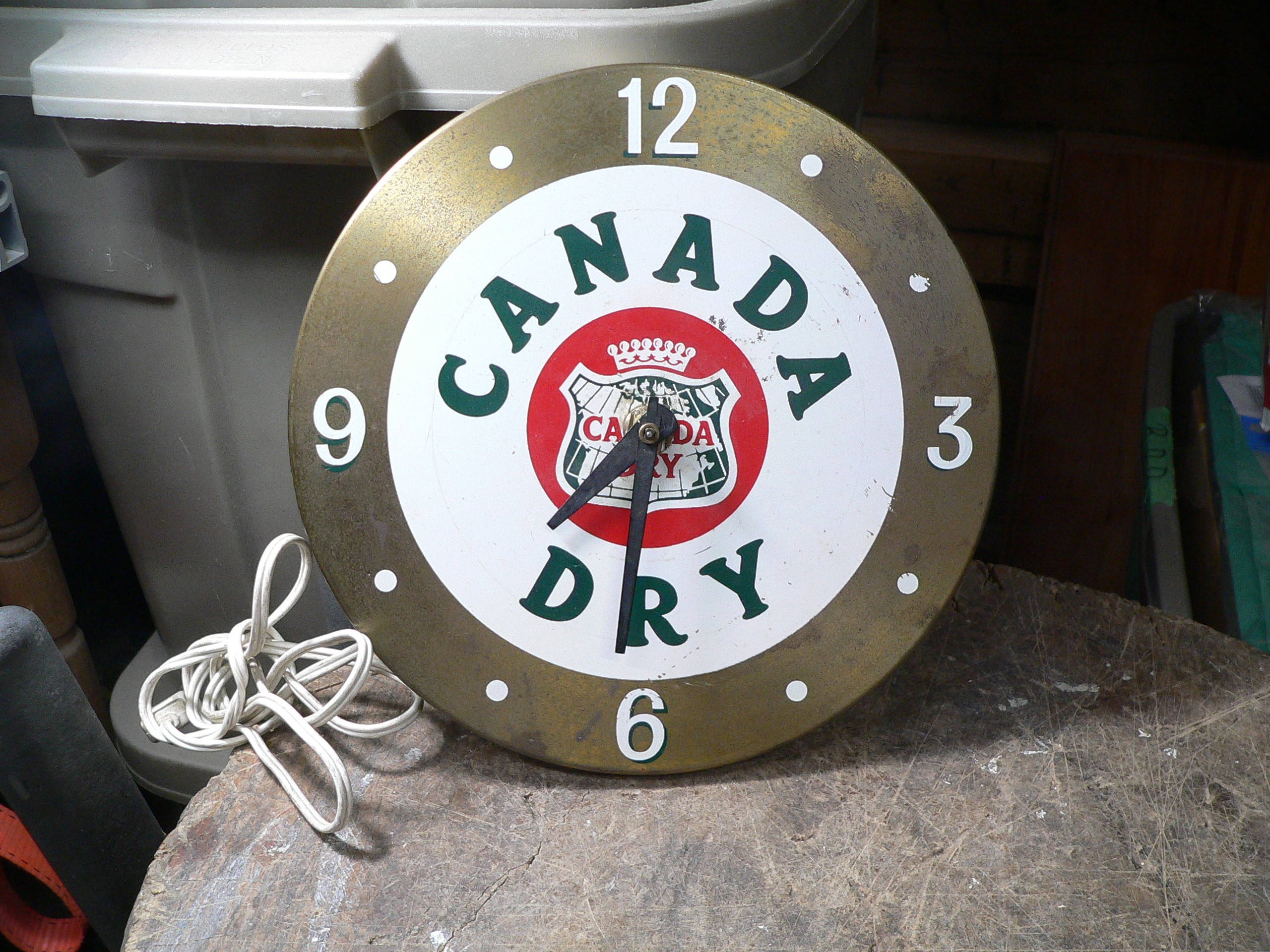 Horloge antique rare canada dry # 10266.15