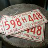 Paire de plaque vintage 1976 # 10279