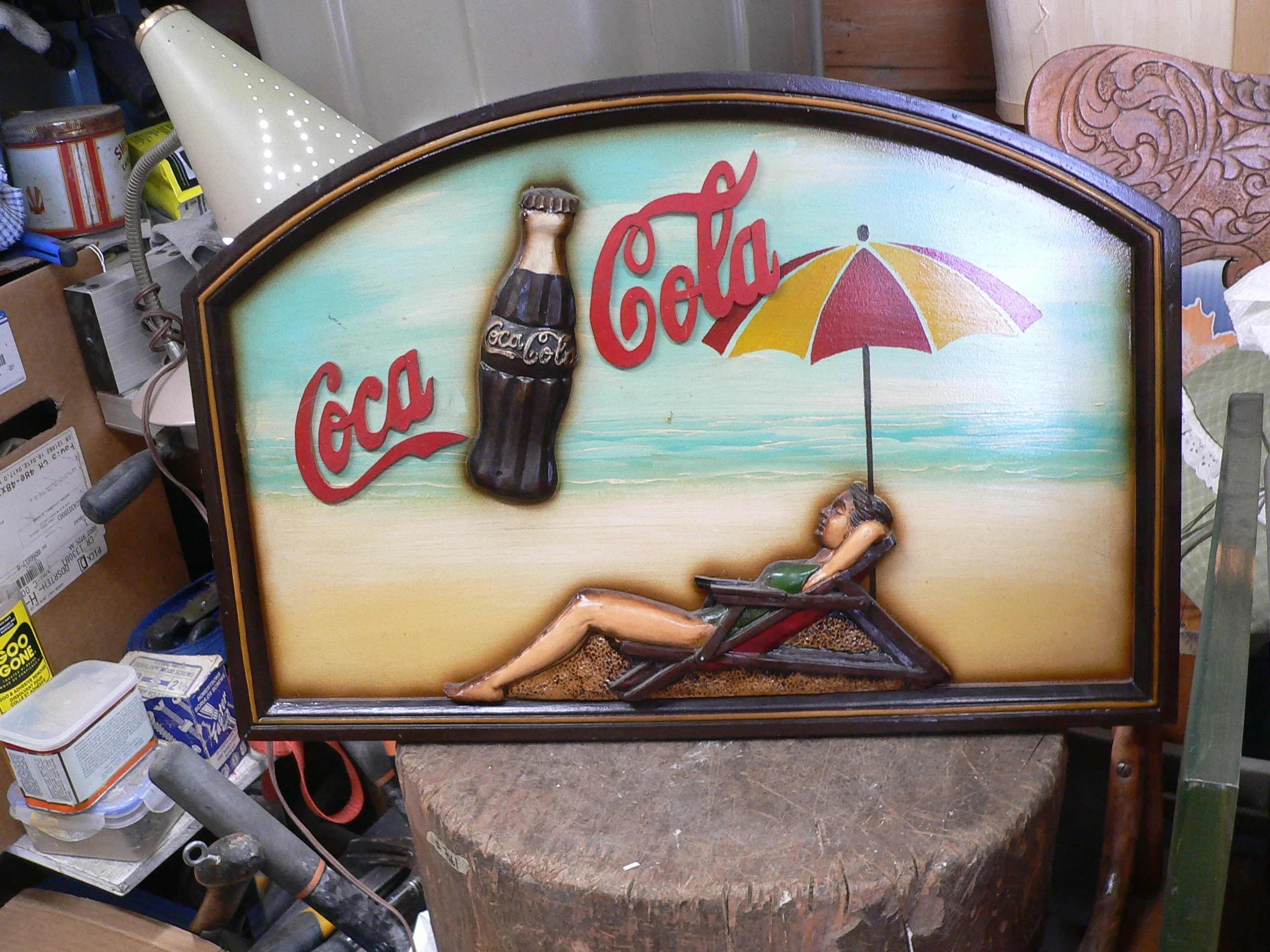 Cadre en bois coca cola # 10664