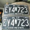 Paire de plaque missouri # 10855
