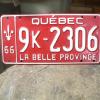 Plaque québec 1966 # 10856 