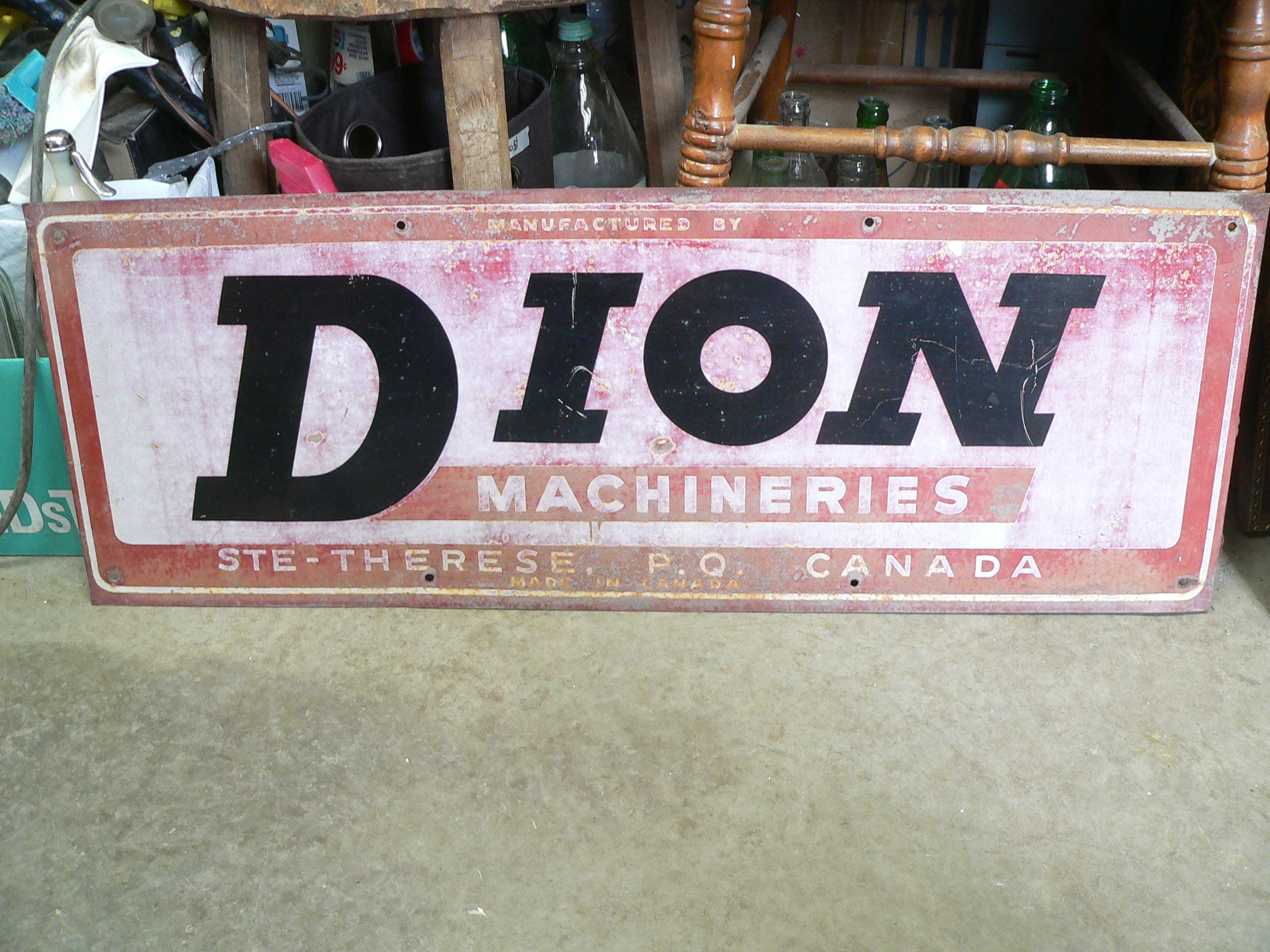 Enseigne antique dion machinerie # 10925.16 