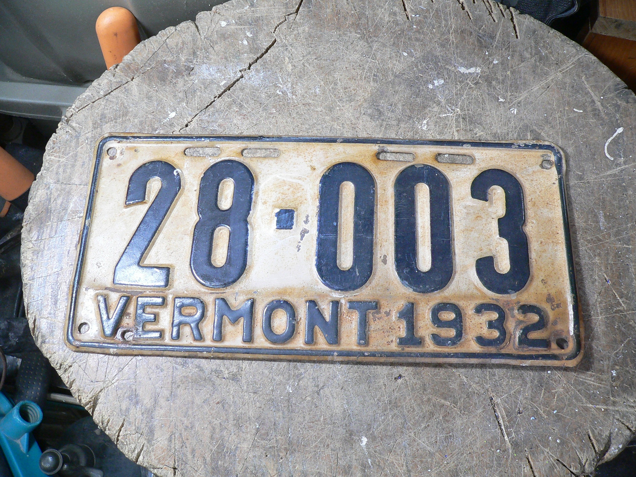 Plaque antique vermont 1932 # 10937.41