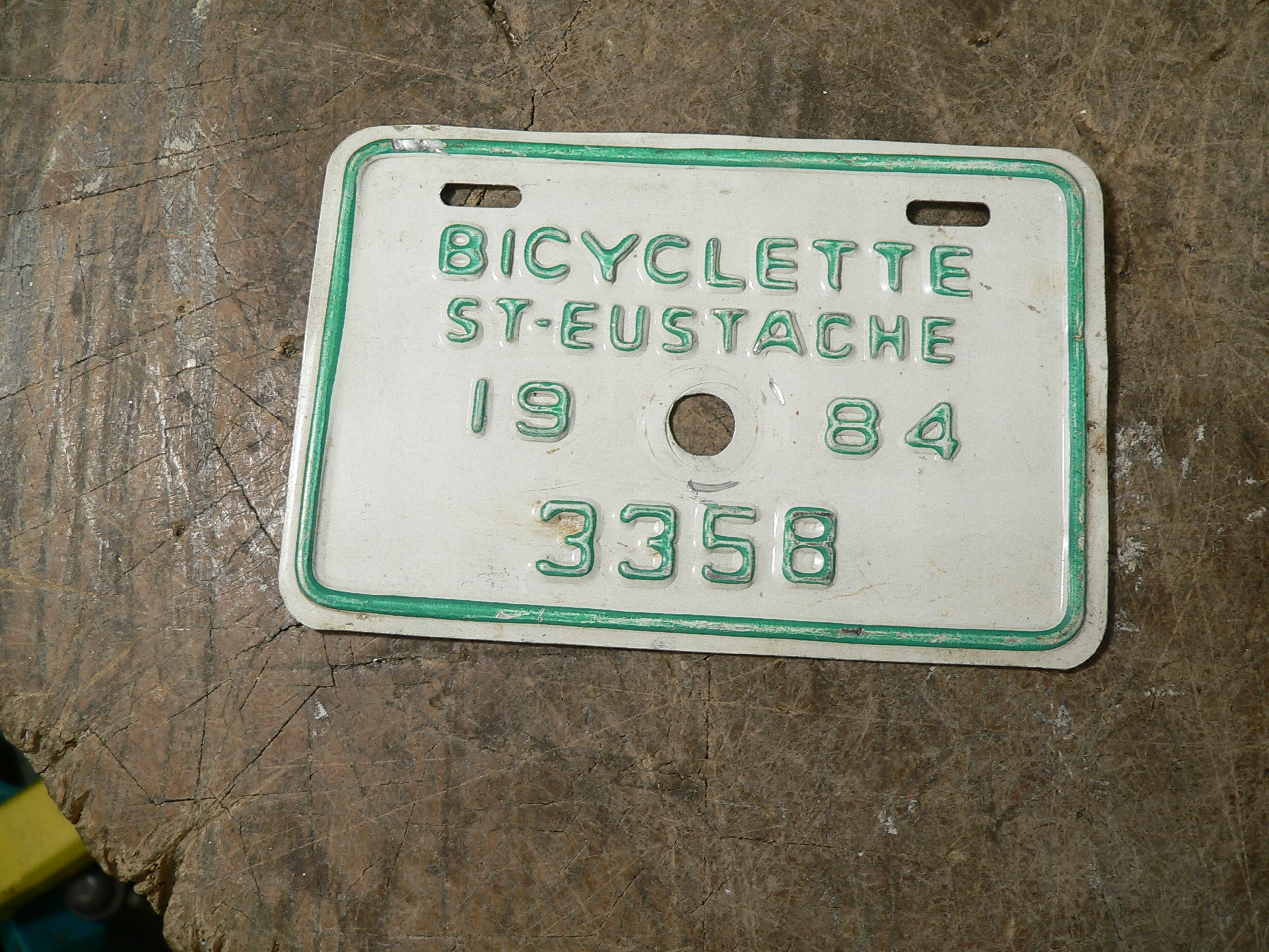 Plaque de bicyclette st-eustache # 10972.11