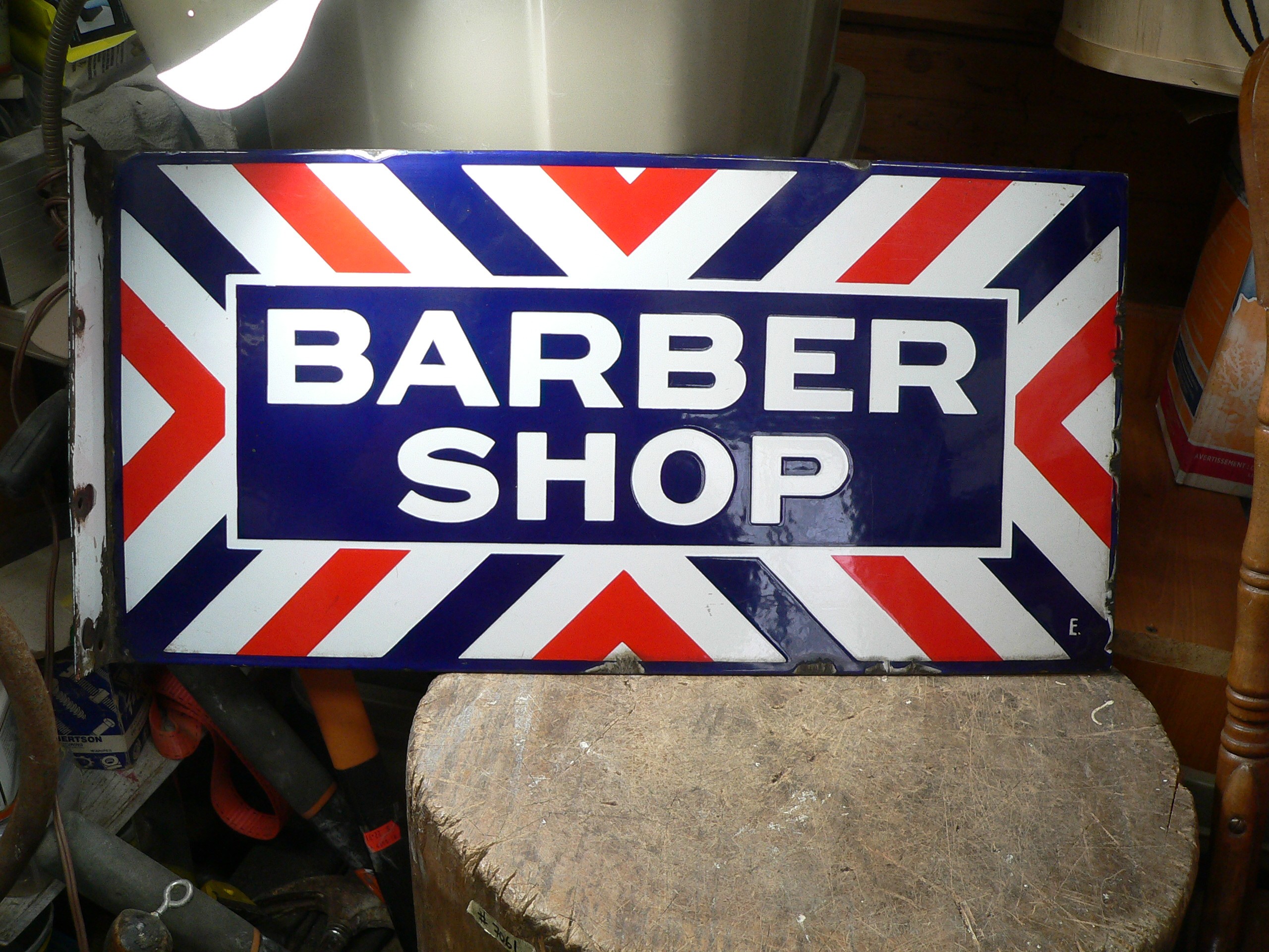 Enseigne barber shop antique # 10973.2