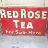 Enseigne antique red rose tea # 11077