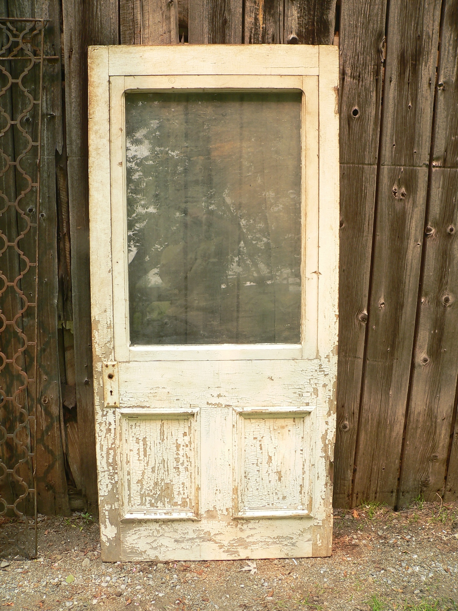 Porte antique vitré # 11129 