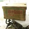 Belle caisse antique red rose tea # 11283.3
