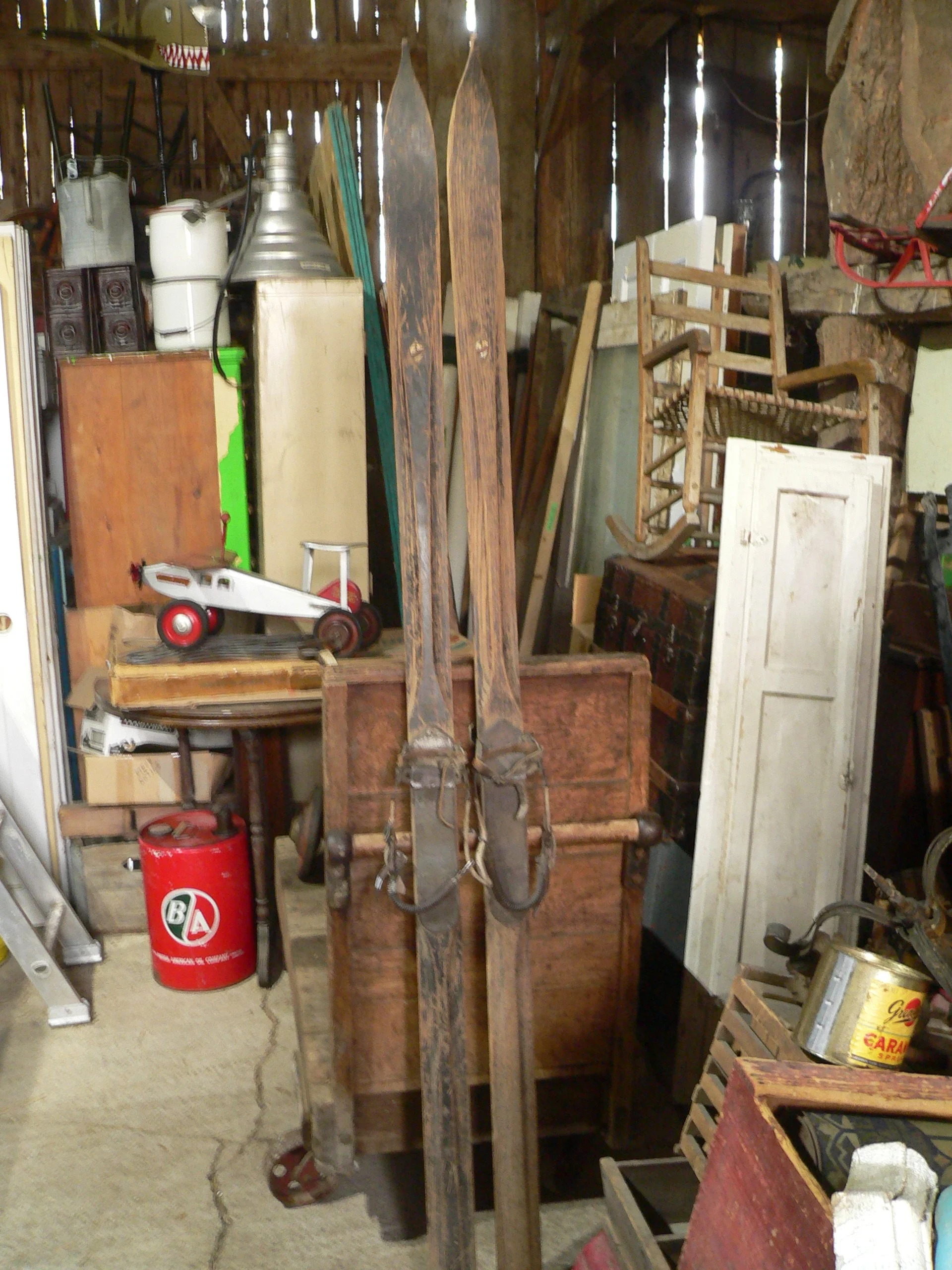 Belle paire de ski antique # 11435.2 