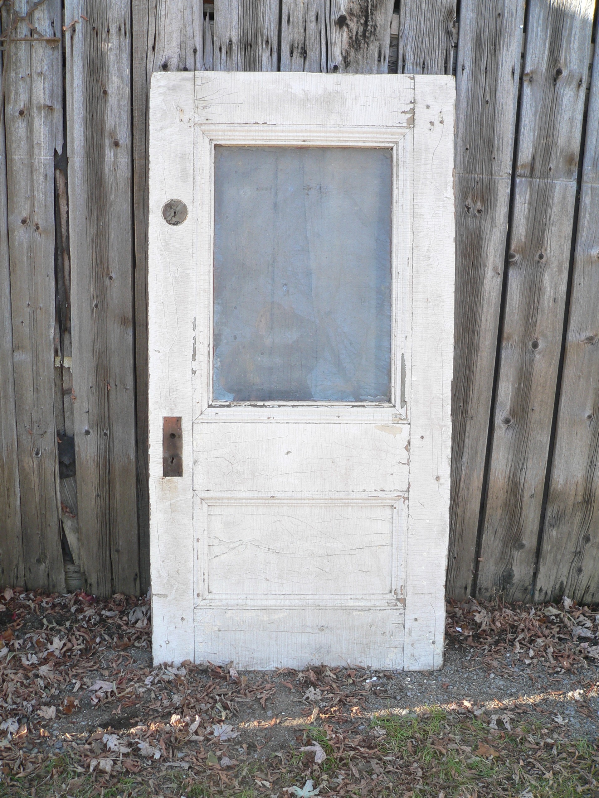 Porte antique vitré # 11483