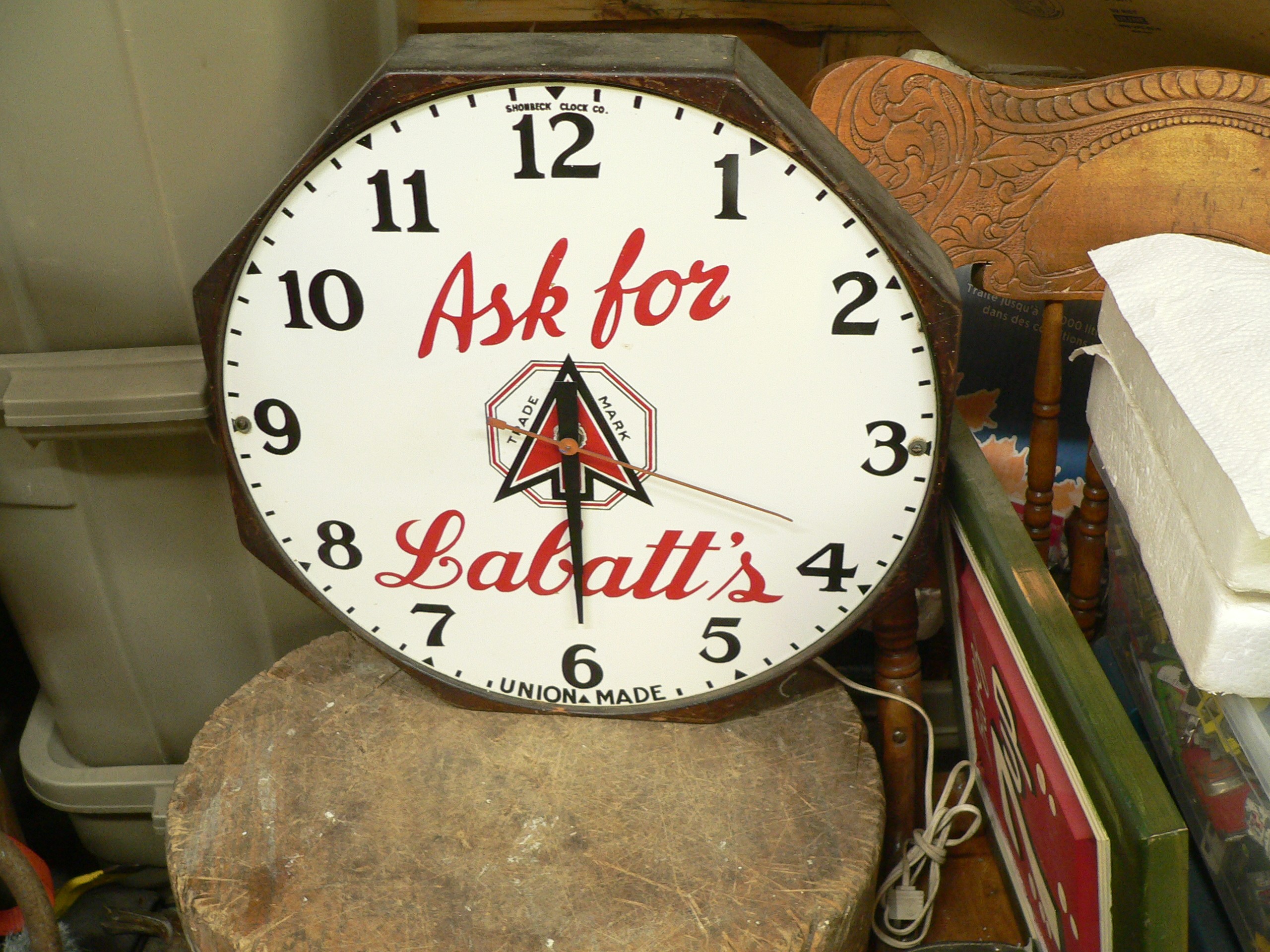  Horloge labatt's antique # 11512