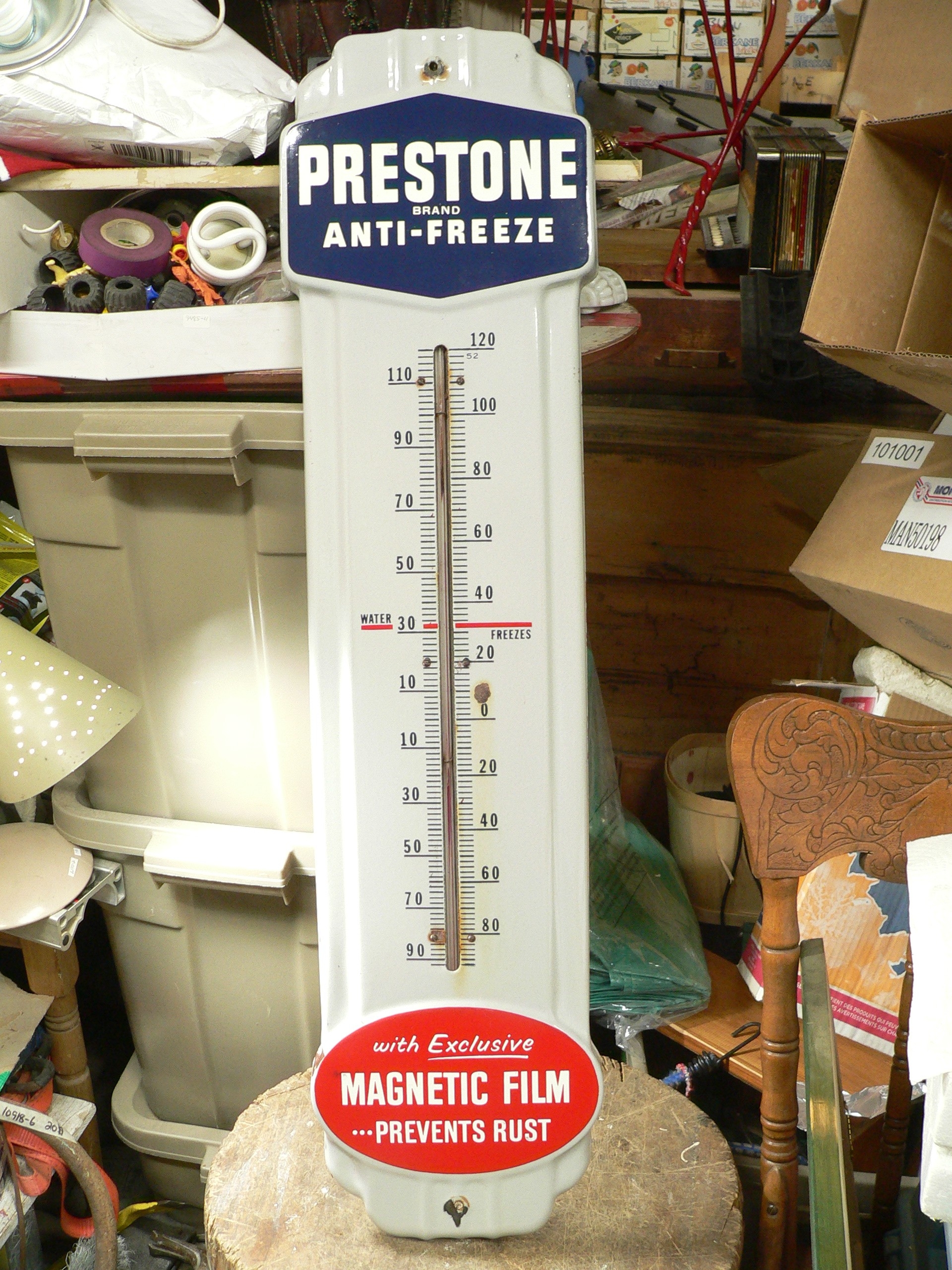 thermomètre antique prestone # 11547 