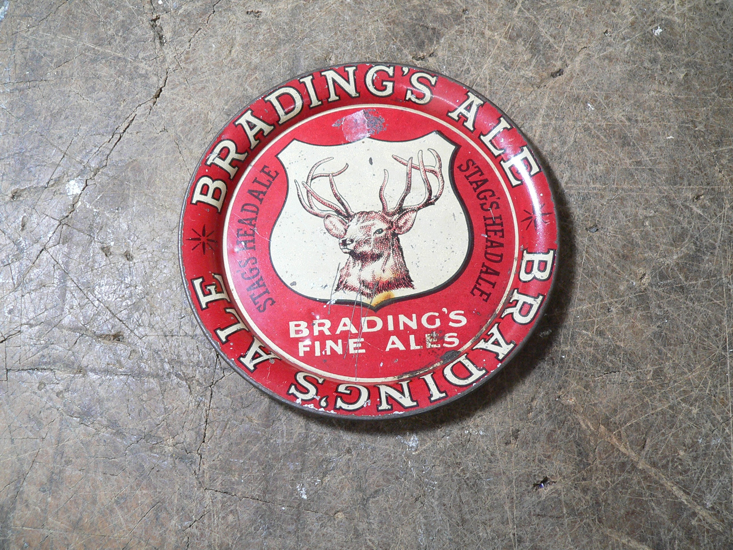 Tip tray brading's ale antique # 11706