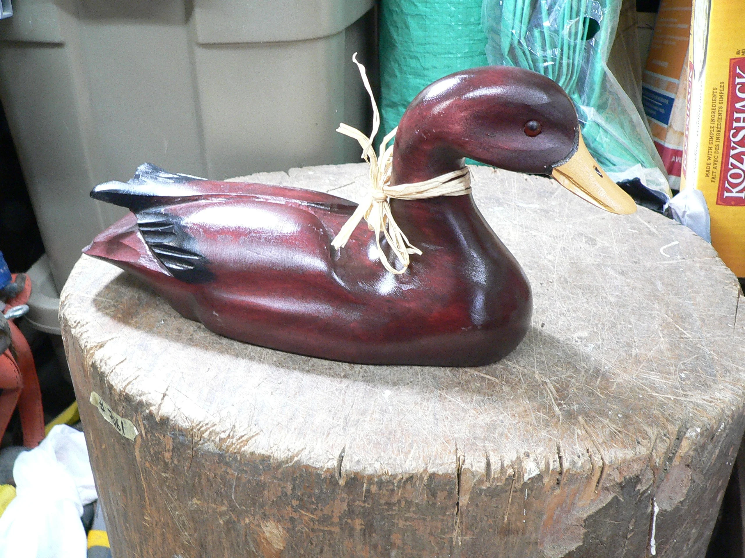 Canard sculpter en bois # 12069.2