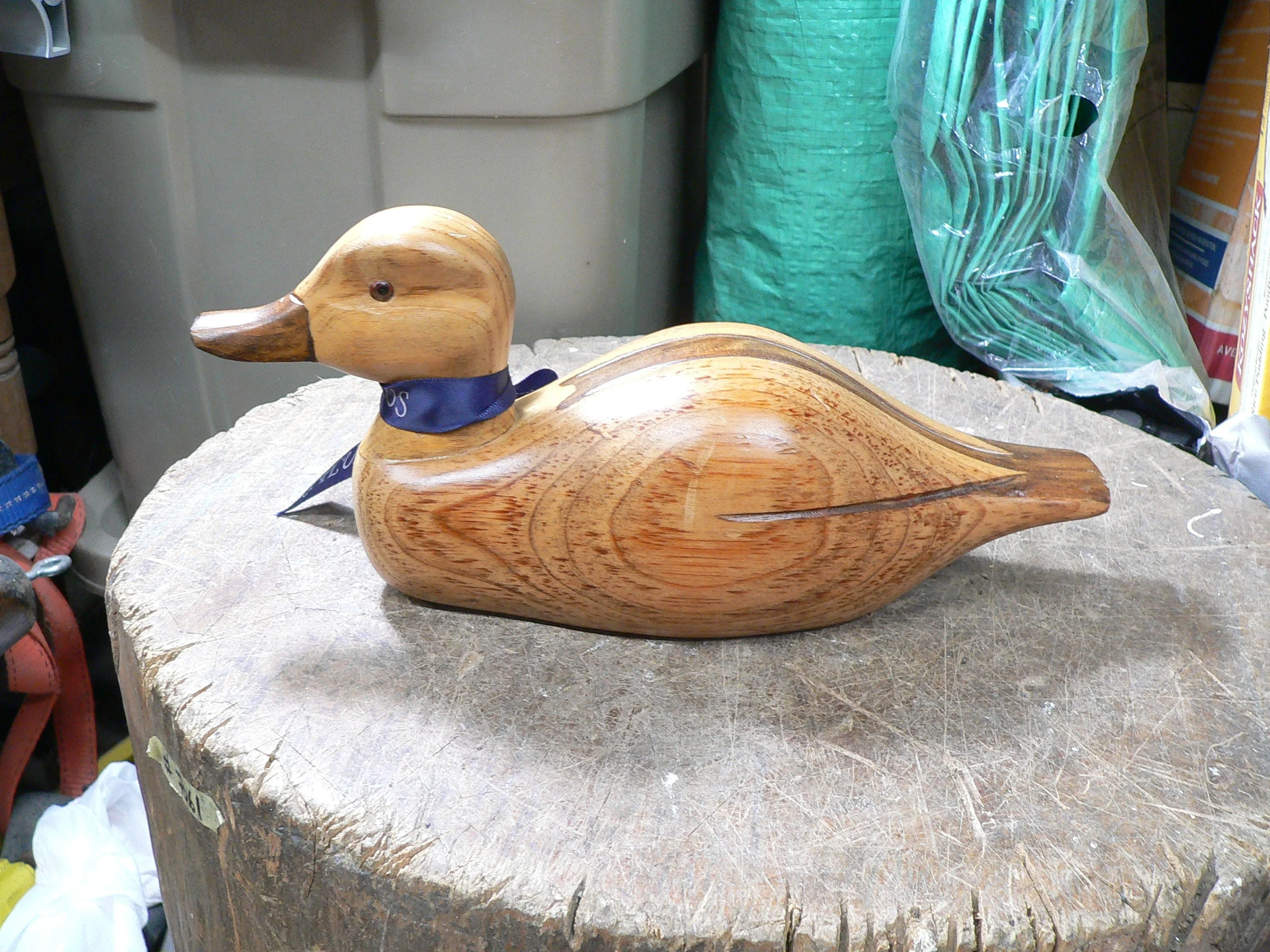 Canard sculpter en bois # 12069.5