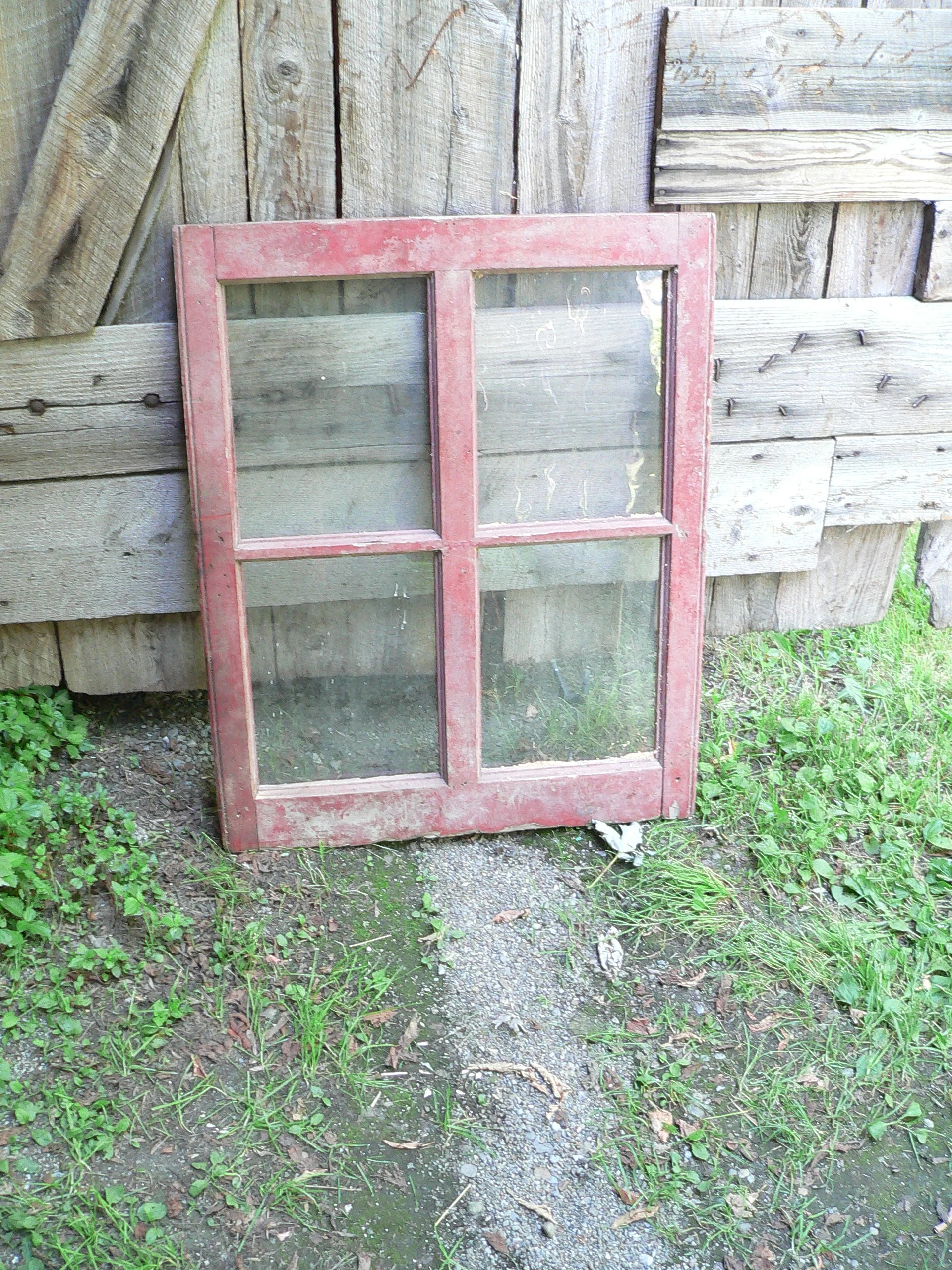 Fenêtre antique a 4 carreaux # 12223.4