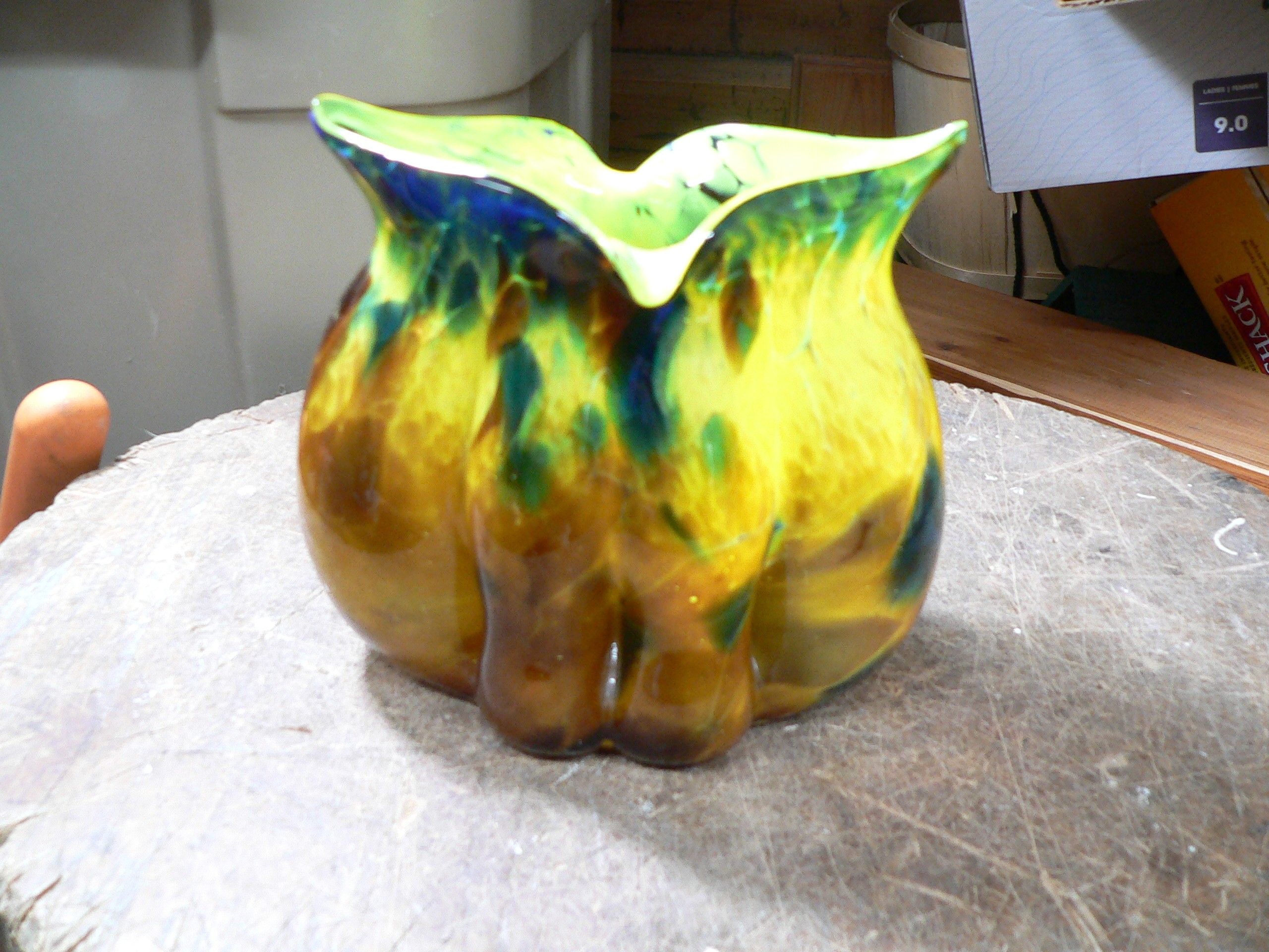 Vase en verre soufflé # 12280.3  
