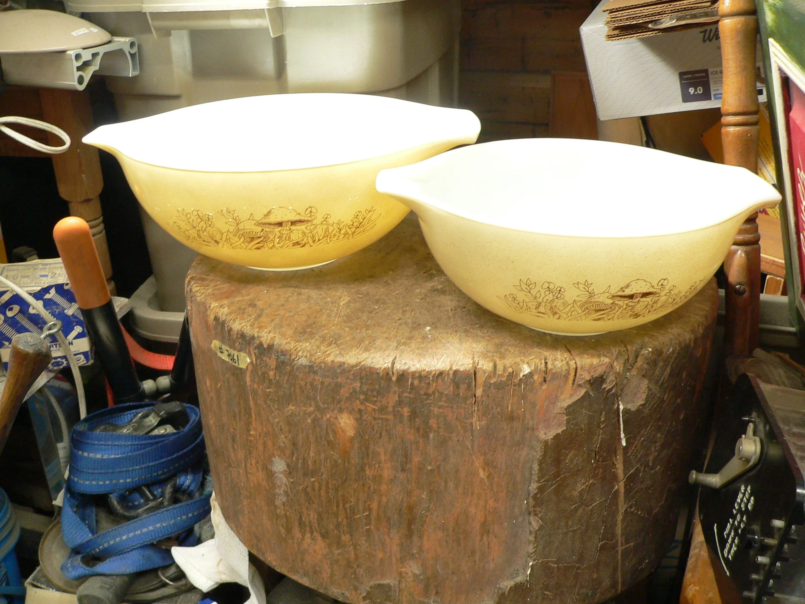  ensemble de 2 bol en pyrex vintage # 12300.3