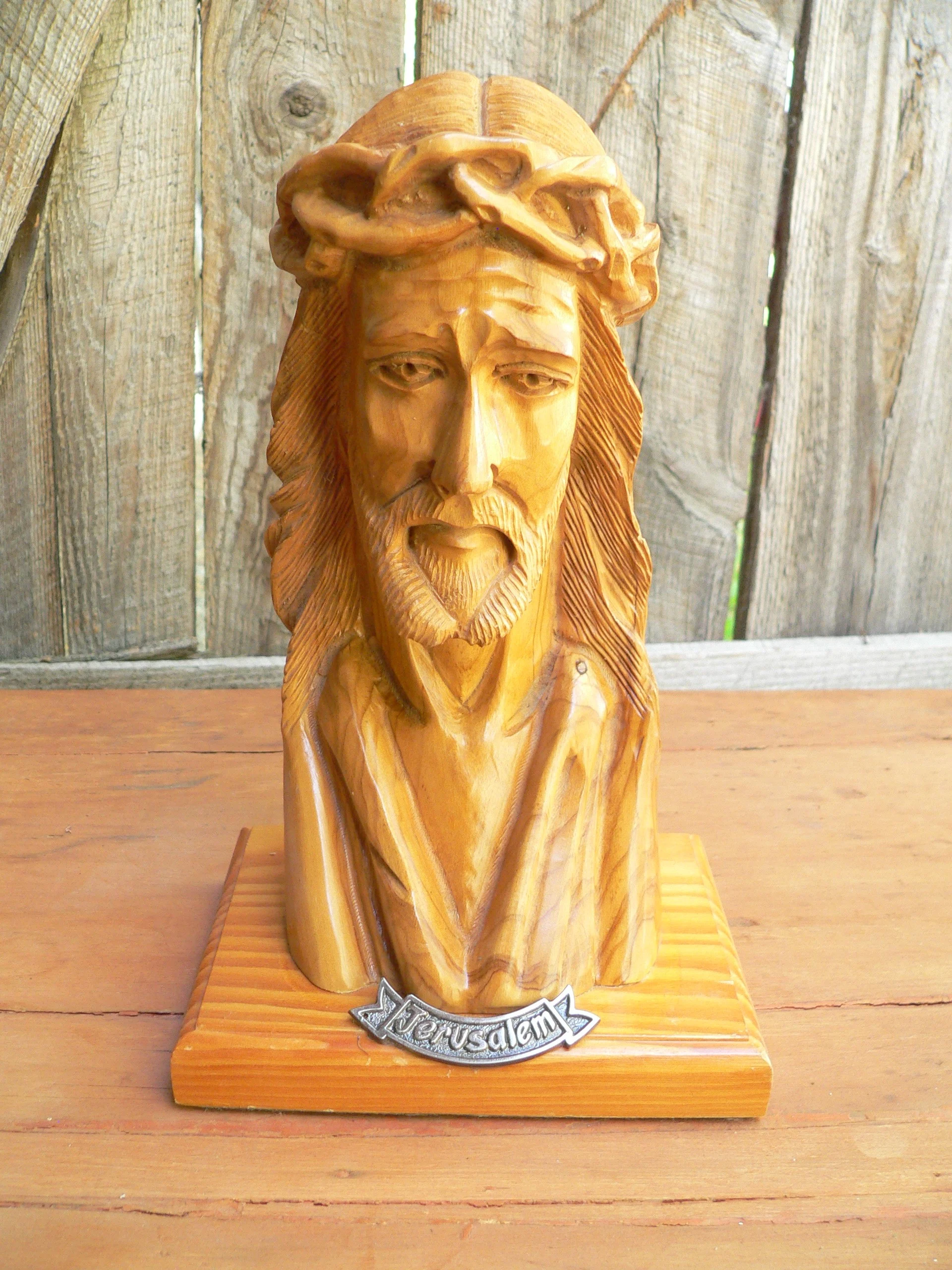 Sculpture tête de jésus # 12599.36