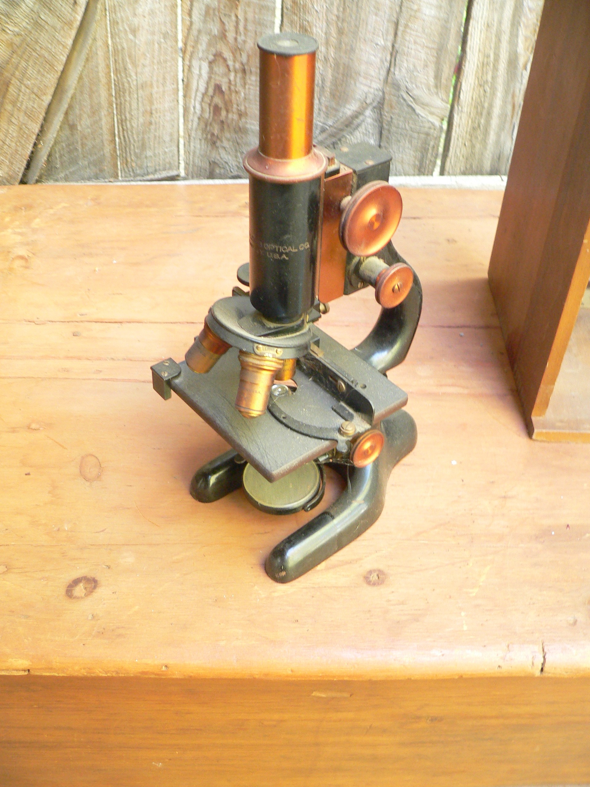 Très beau microscope antique # 12599.49