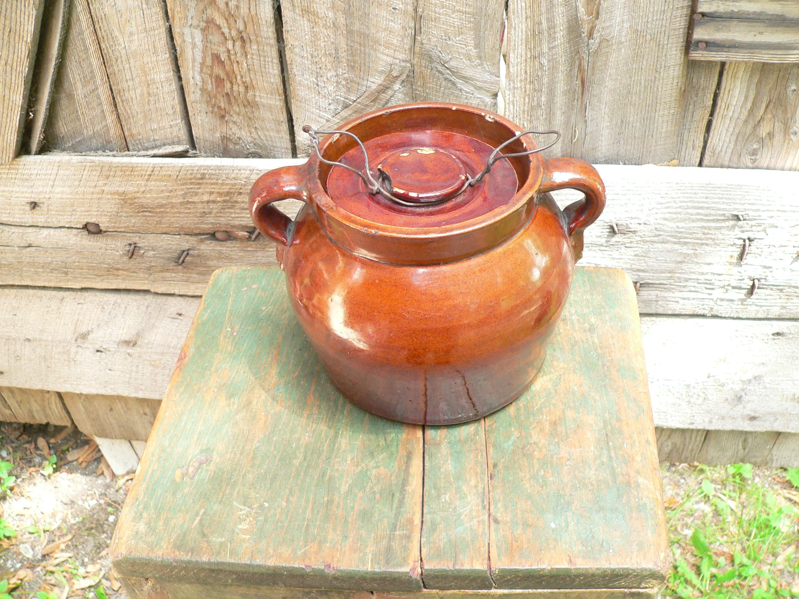 Pot a bine antique # 12672.6 