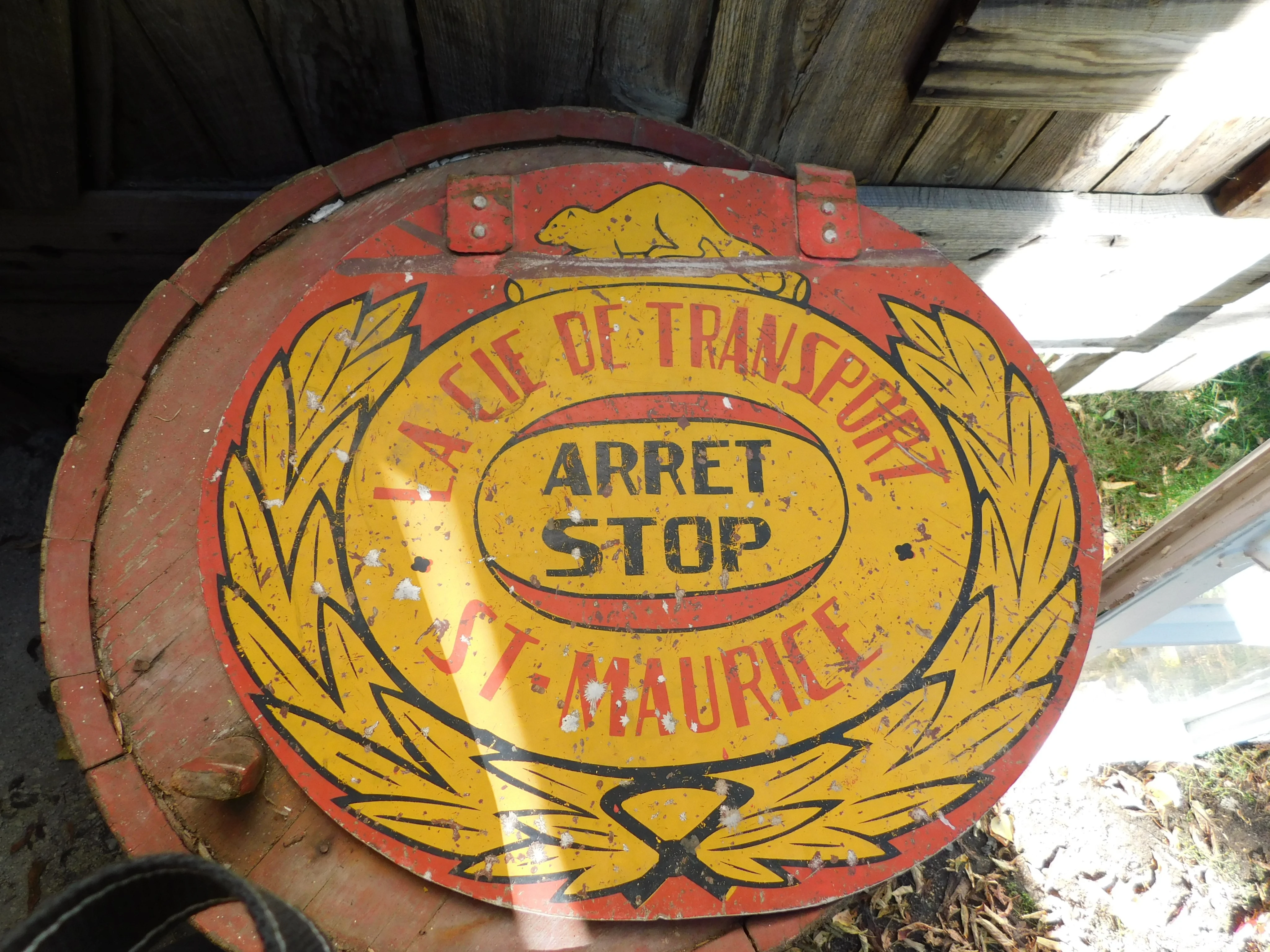  Enseigne unique arrêt stop antique # 13020 