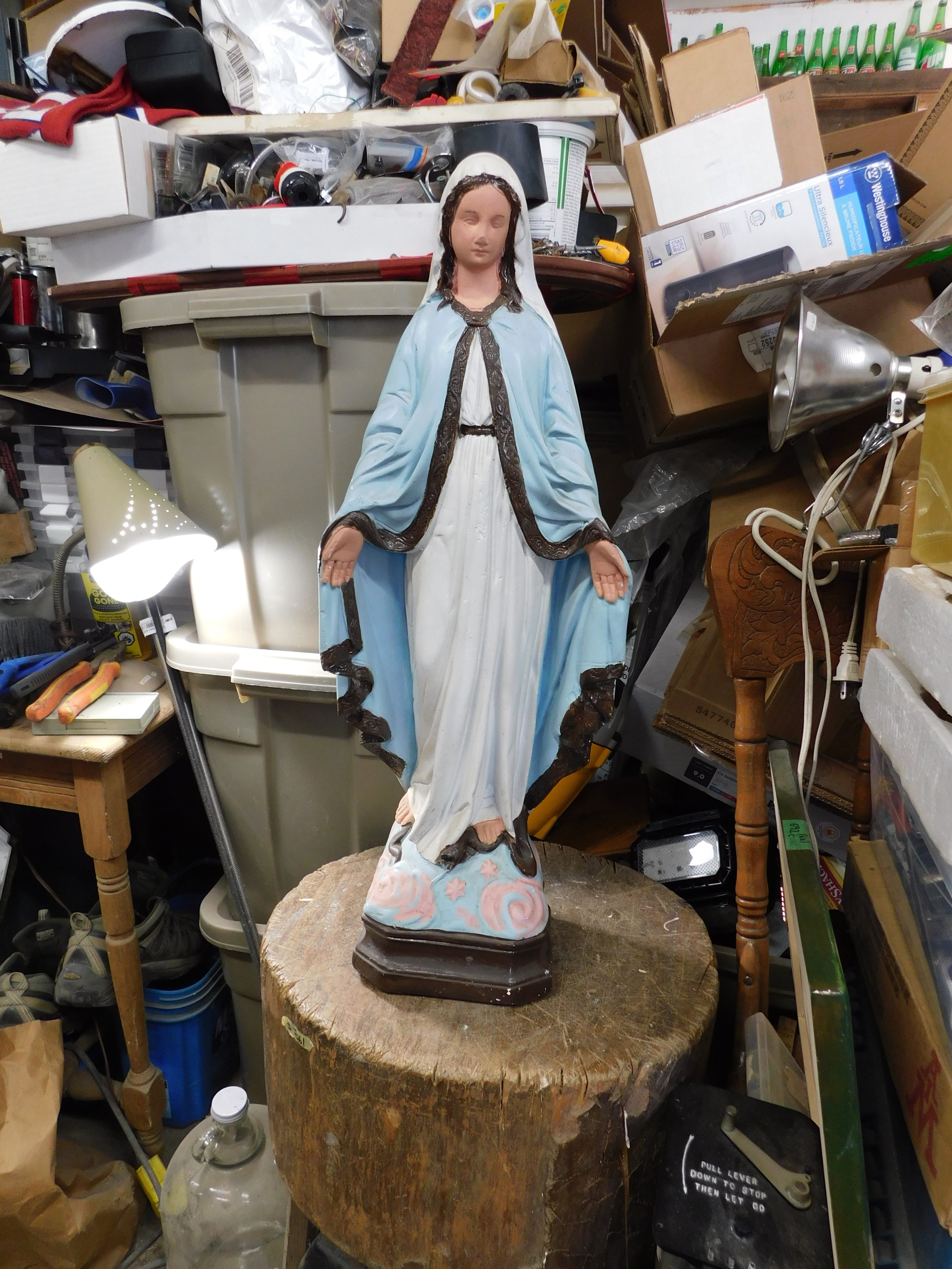 belle statue ste-vierge antique # 13132