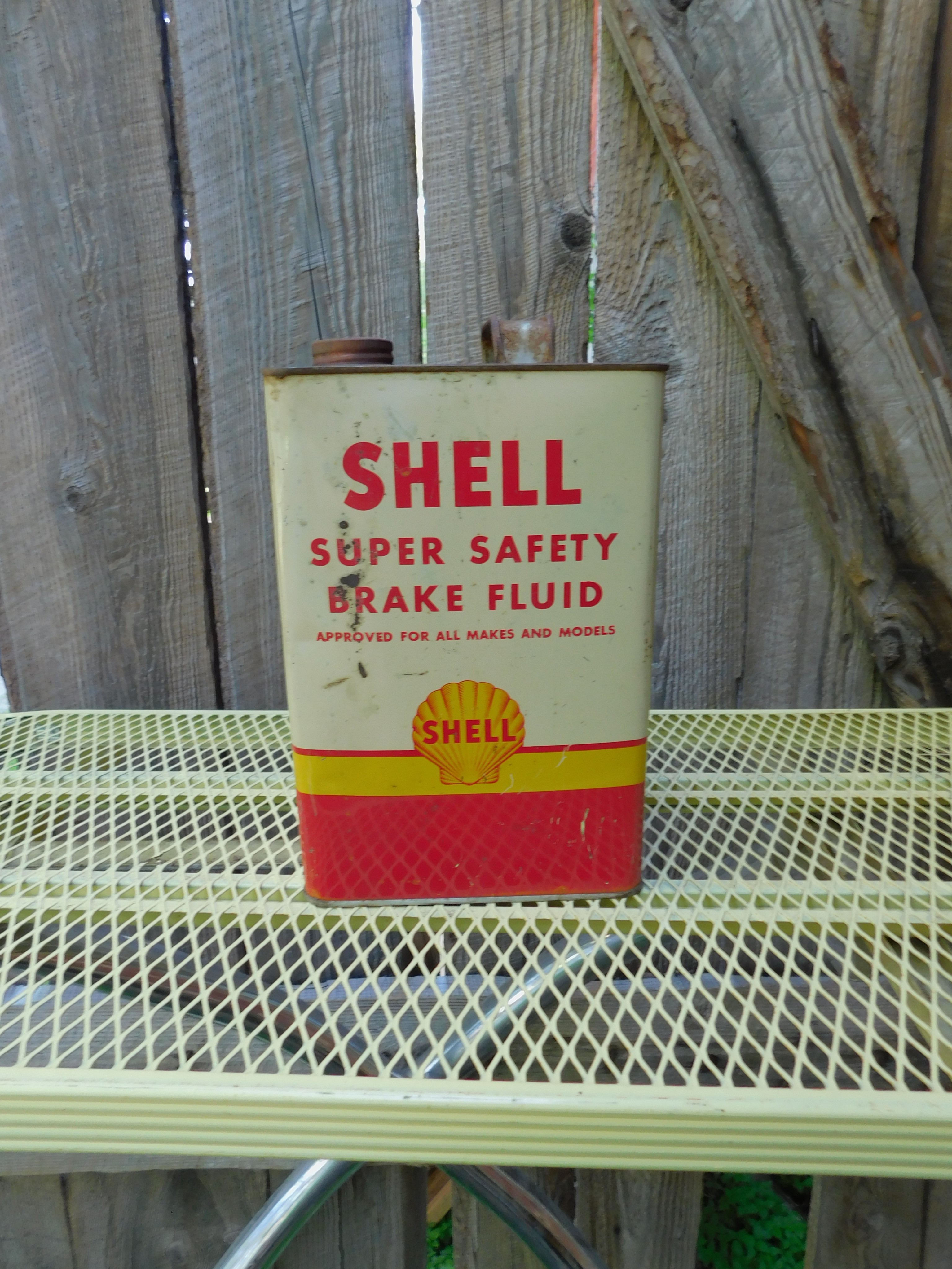 Bidon d'huile shell super safety brake fluid # 13341.3
