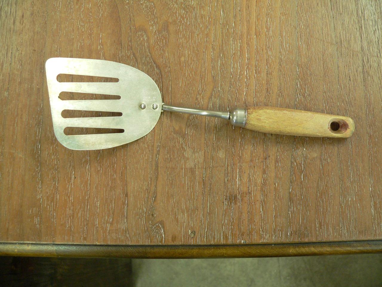 Spatule vintage en bois # 3860.1