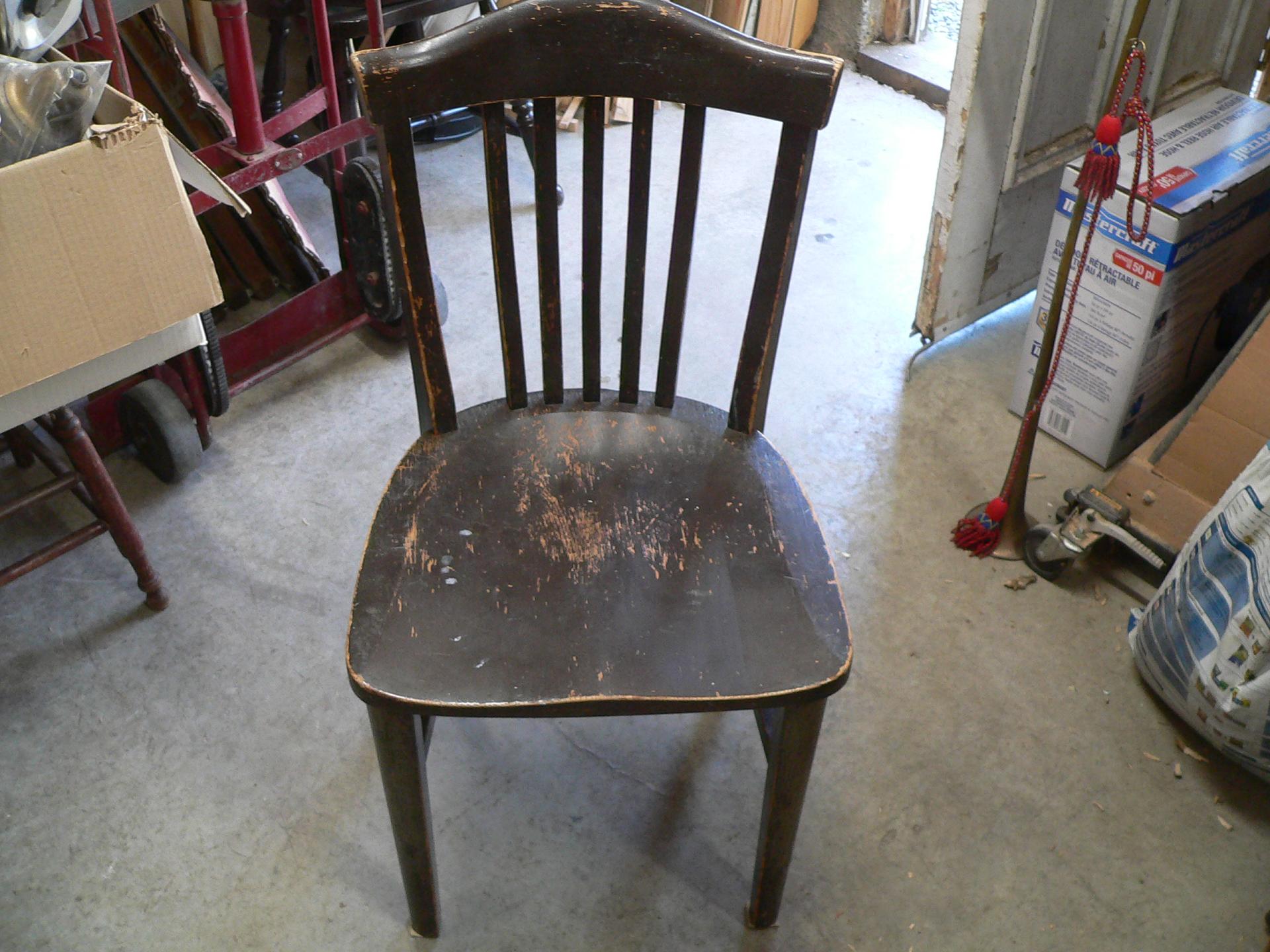 Chaise antique en chêne # 5253