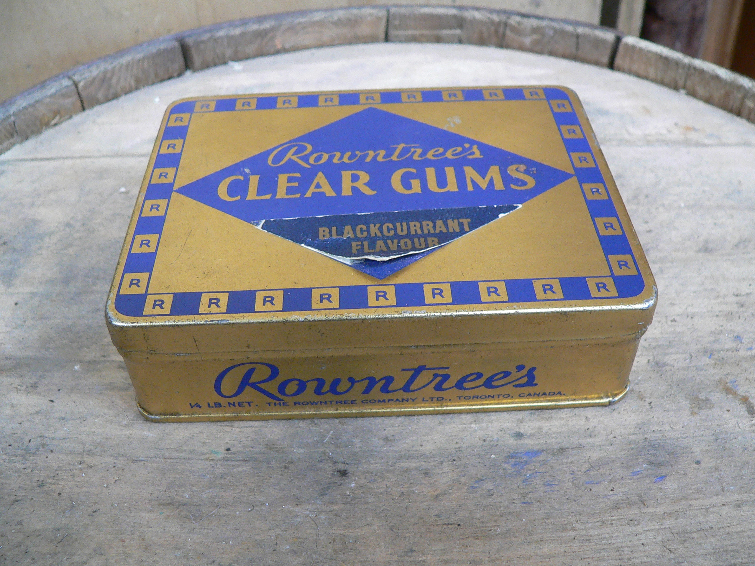 Boite de tôle rountree's clear gums # 5445.11 