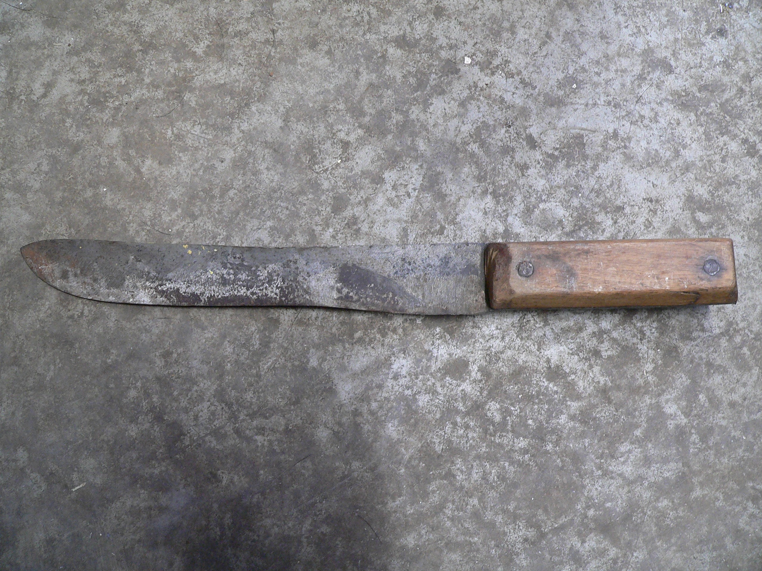 Vieux couteau de boucher antique # 5980.6