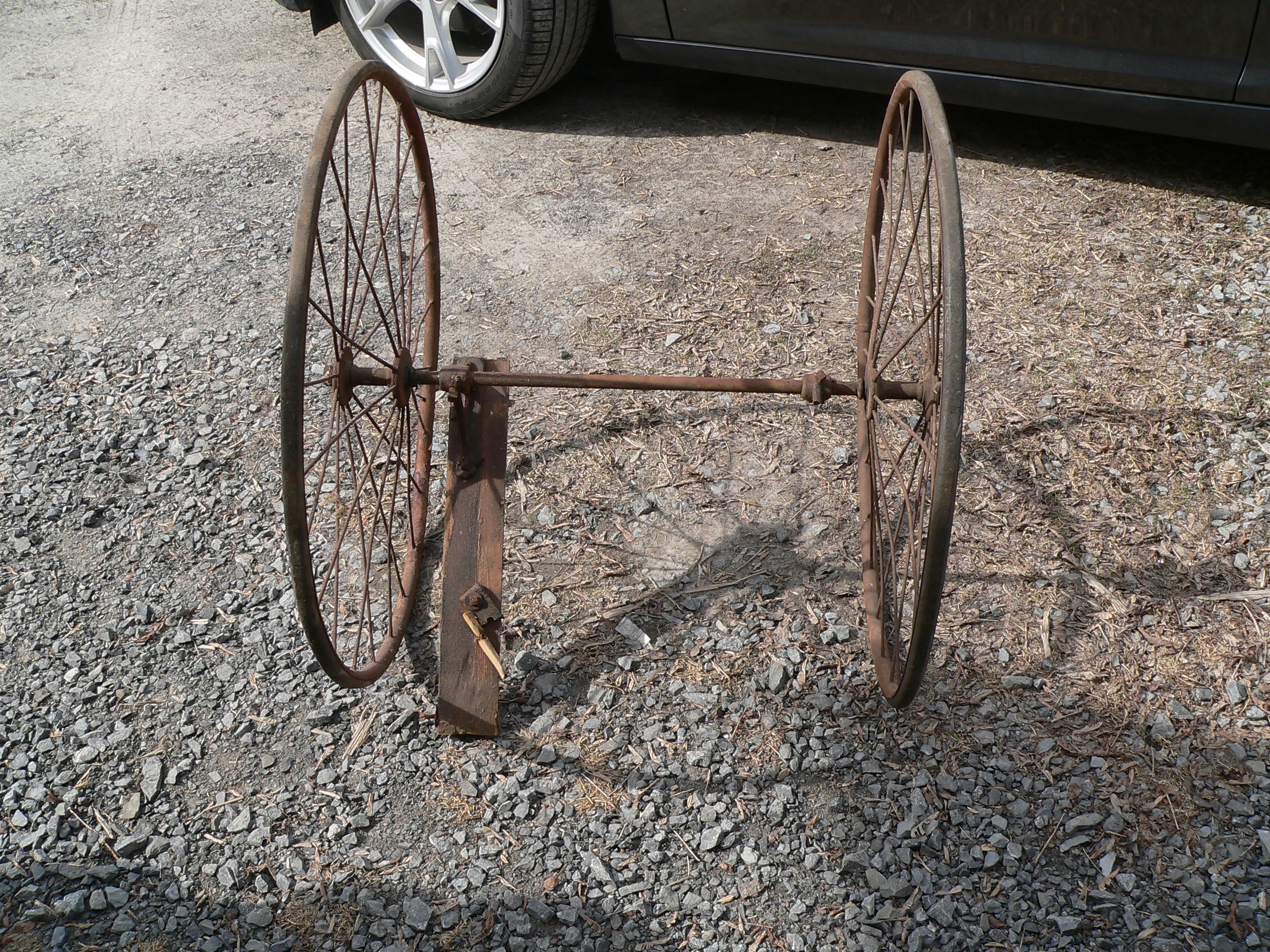 Paire de roue antique de chaise roulante # 6155.47
