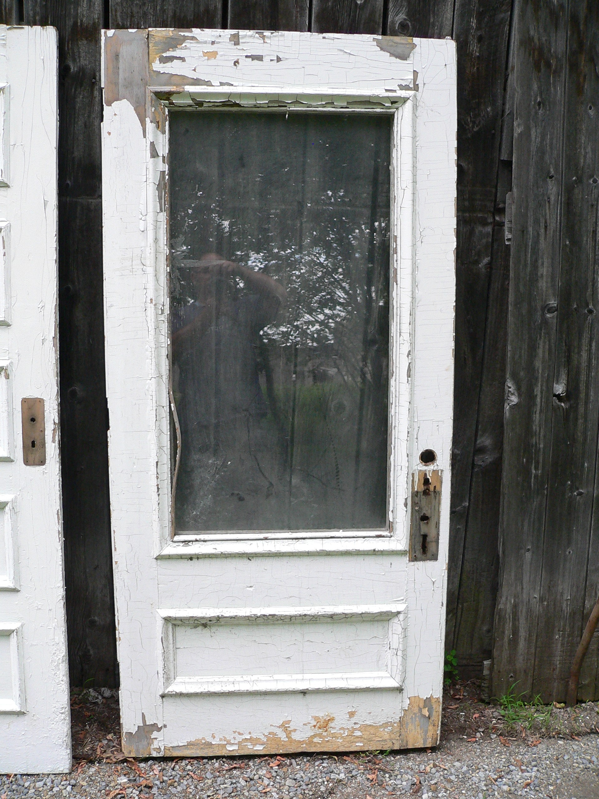 Porte antique vitré # 6369