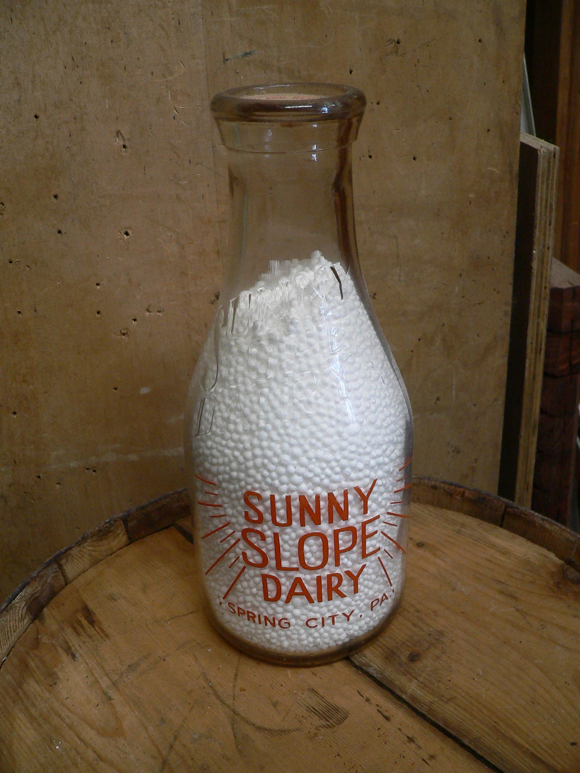 Bouteille antique de lait  Sunny Slope dairy    # 6626.4