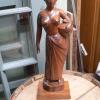Très belle statue de femme en bois # 6889