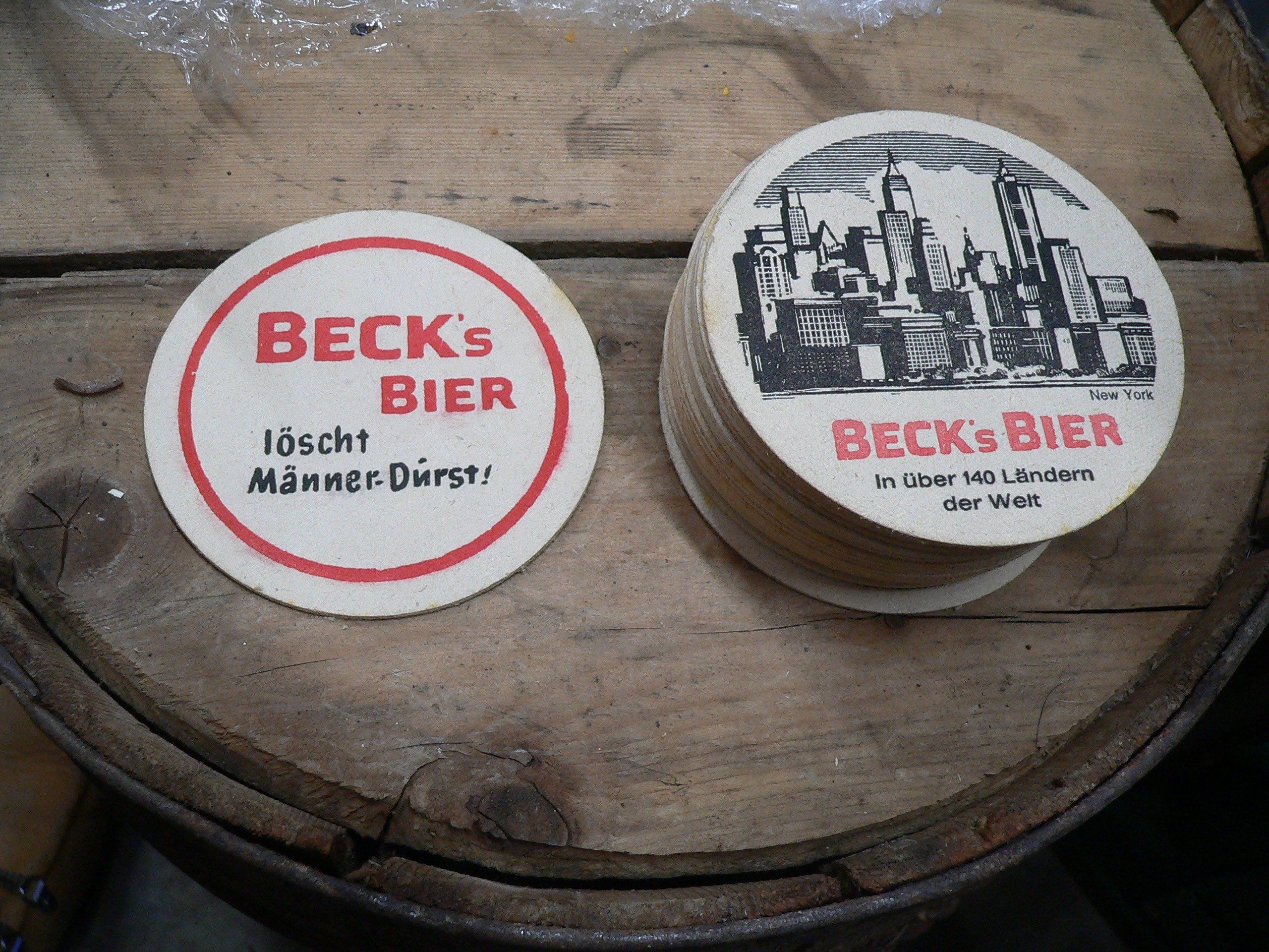 Lot de 25 sous verre vintage de bière beck # 6920.23 