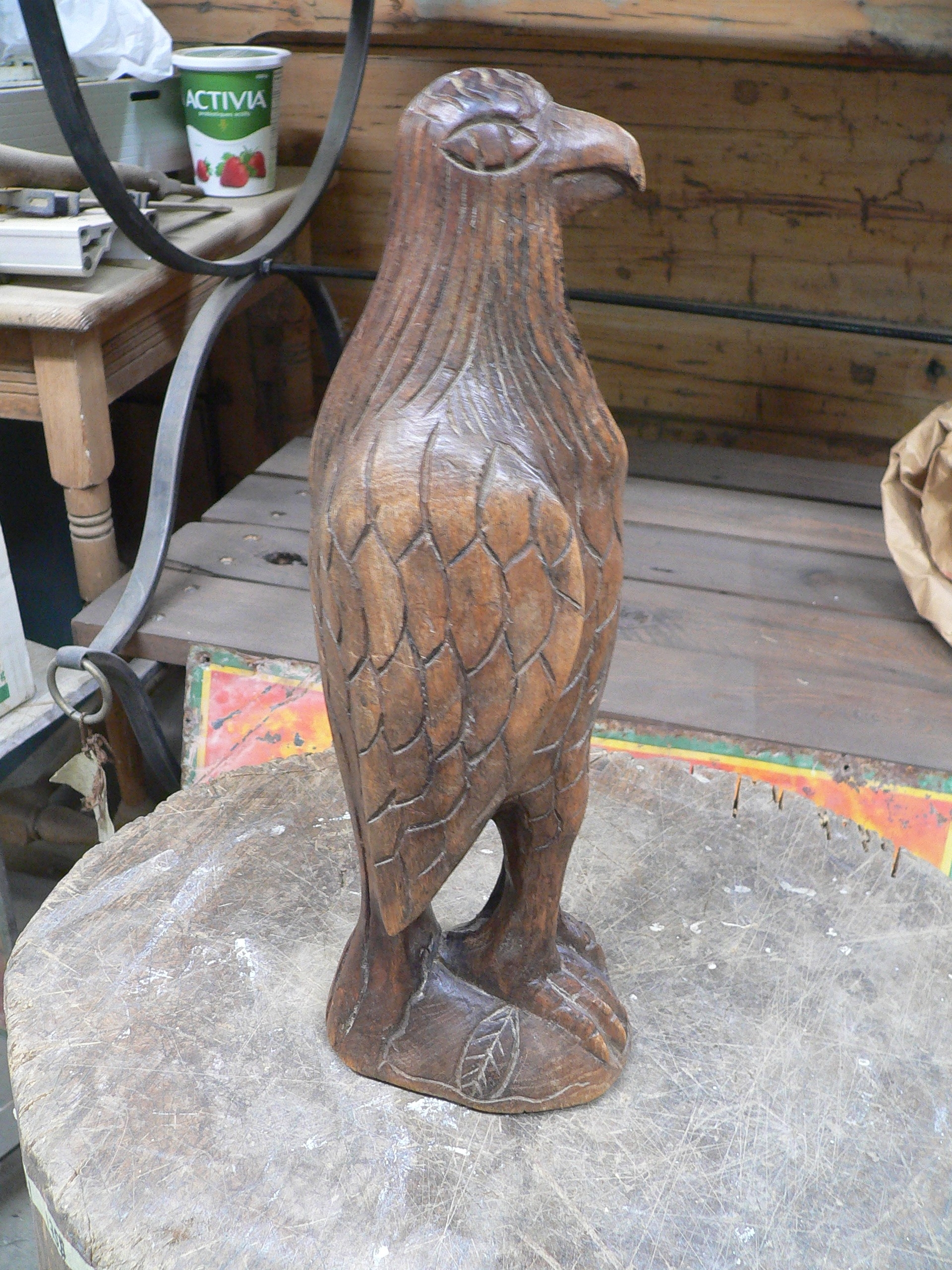 Aigle sculpté en bois # 7141