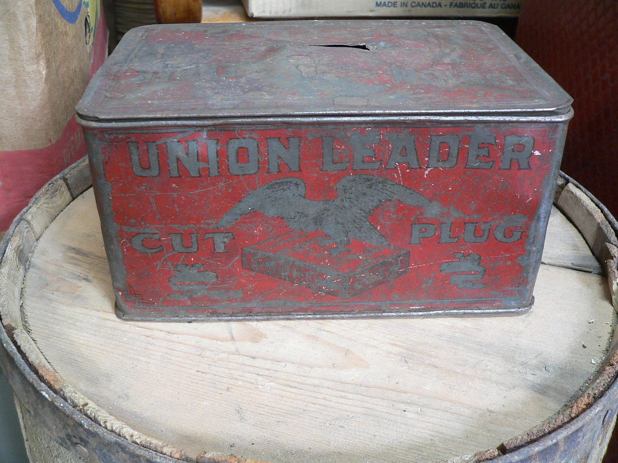 Boîte antique union leader cut plug # 7192