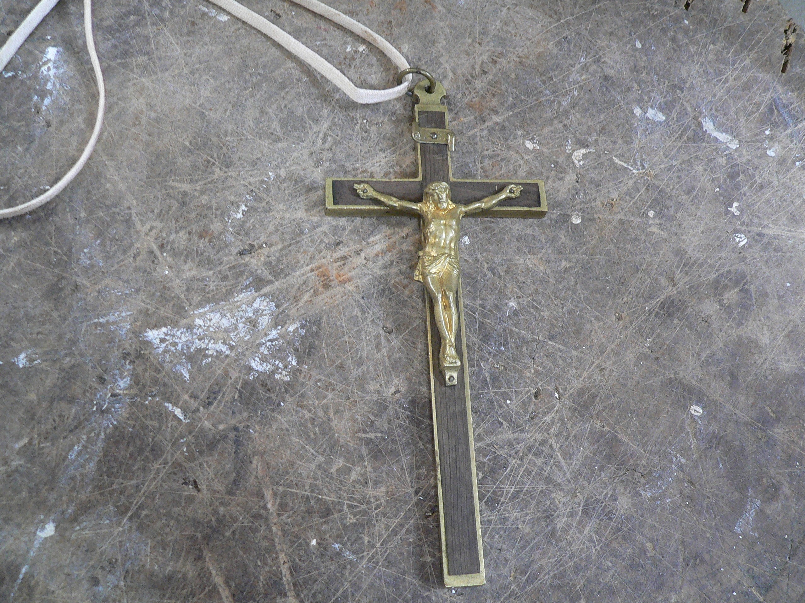 Gros crucifix de frère antique # 7505.3 