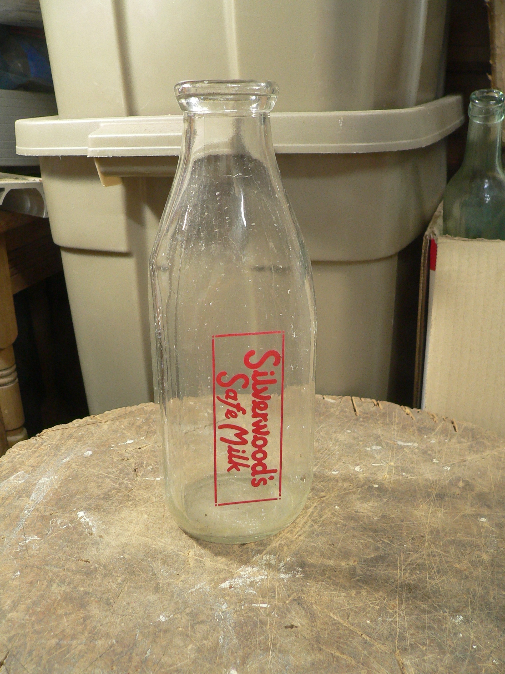 Bouteille antique de lait silverwood's safe milk # 7868 