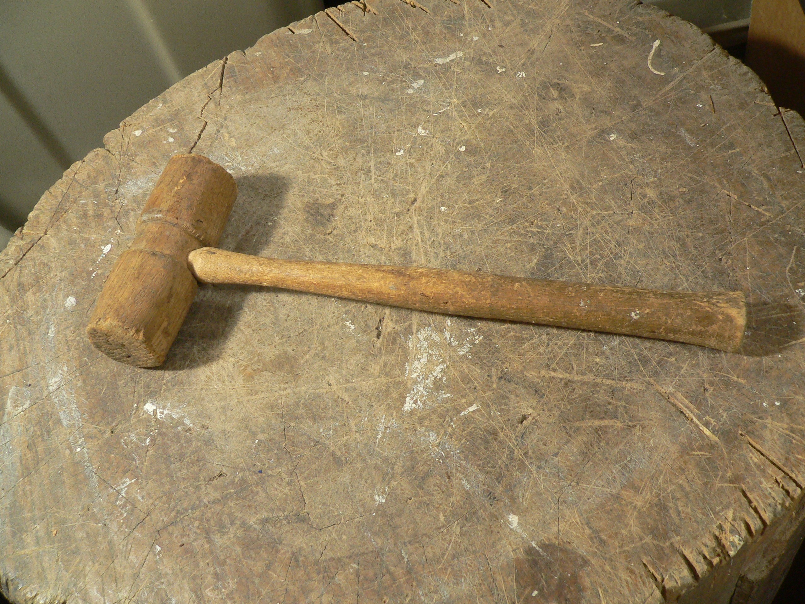 Marteau de bois vintage # 8069.1