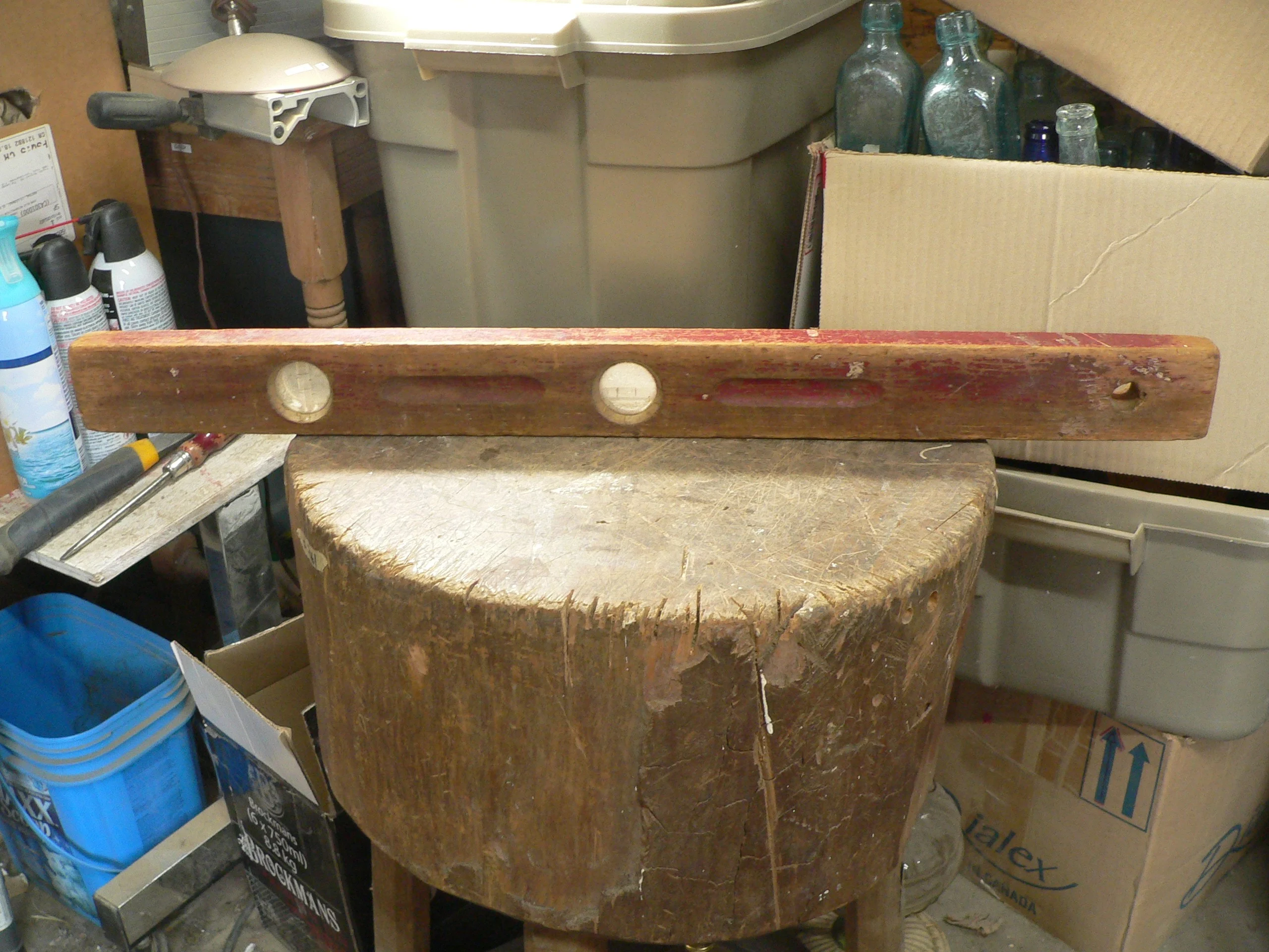 Niveau antique en bois # 8268.3  