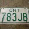 Plaque vintage bicycle ontario # 8452