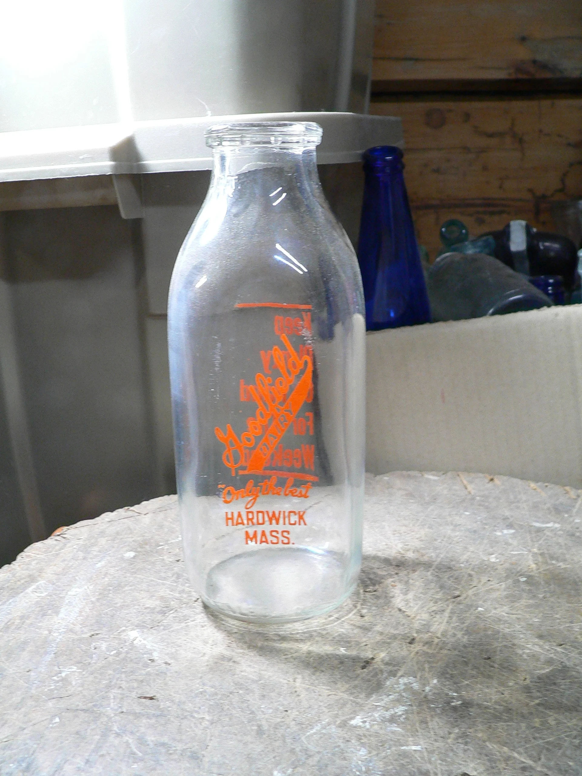 Bouteille antique de lait goodfield dairy # 8646.2 