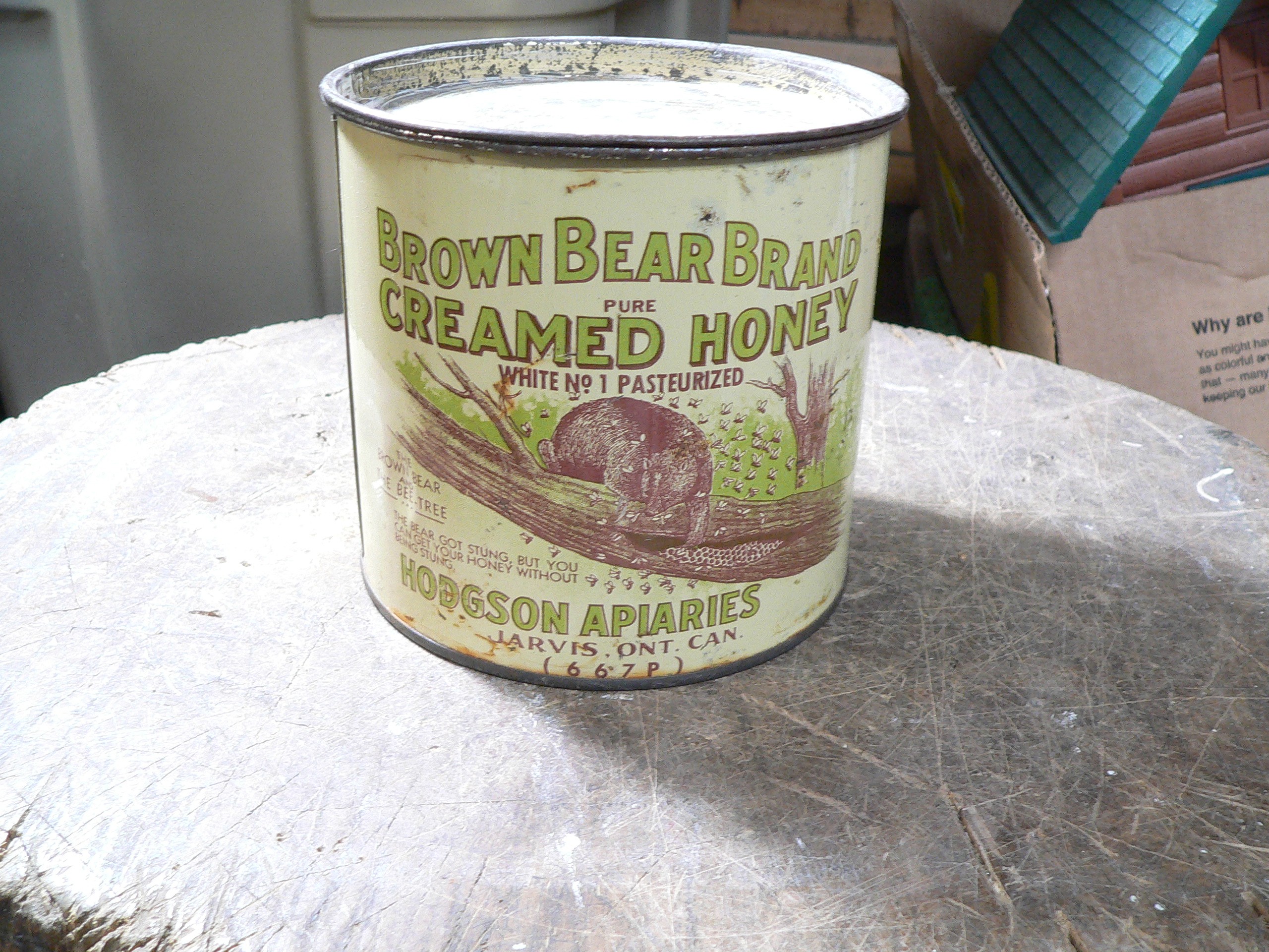 Belle et rare canne de miel brown bear brand # 8937