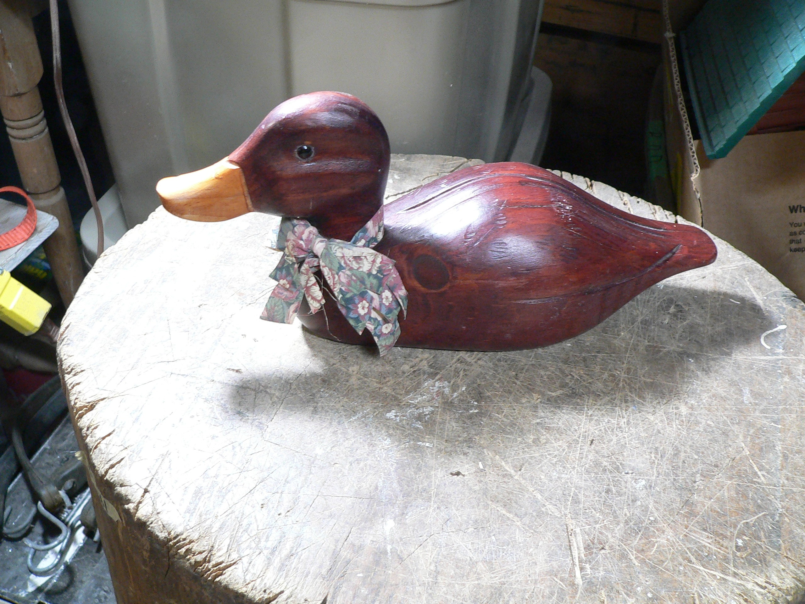 Canard sculpter en bois # 9055.1