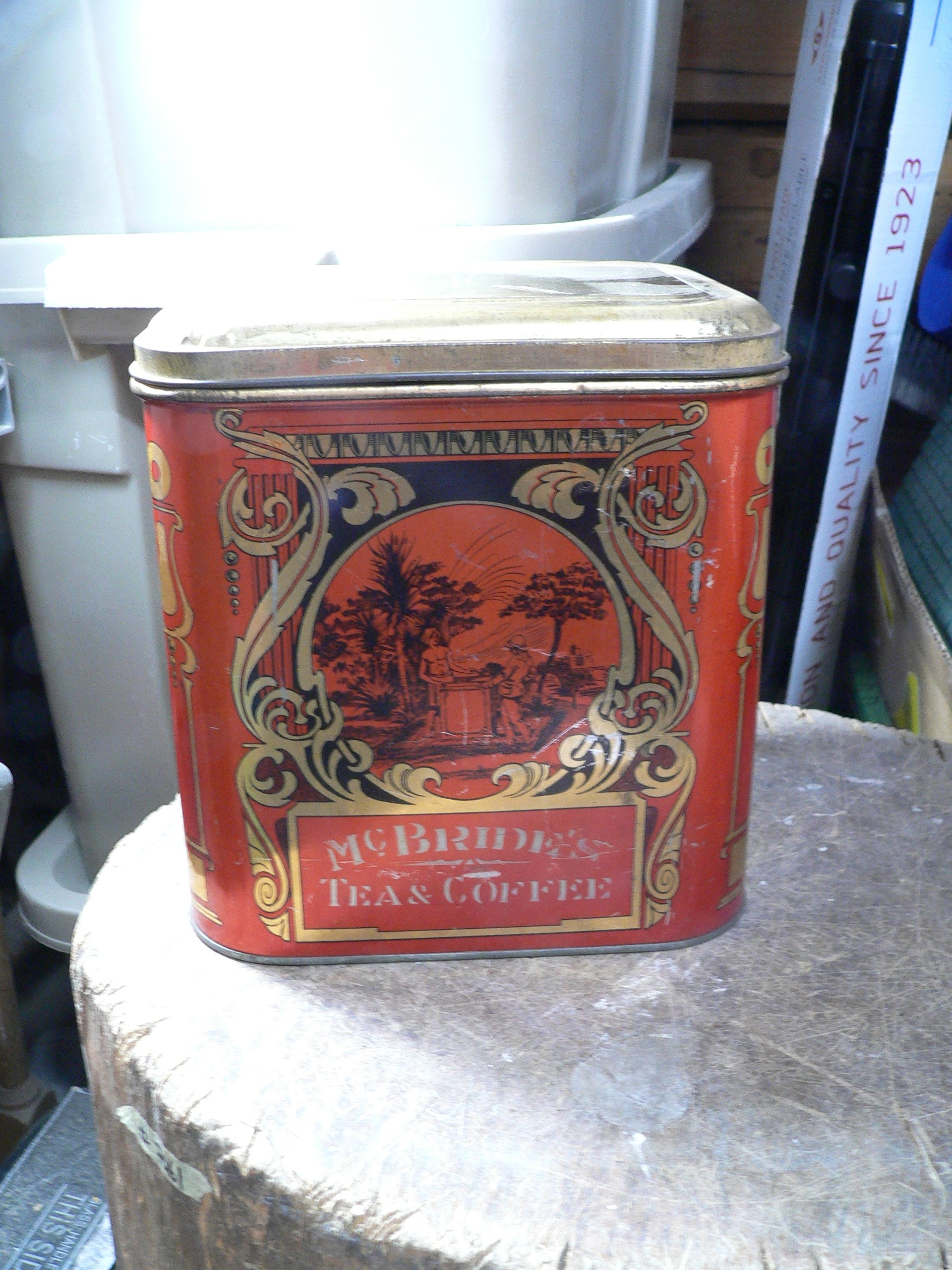 Canne antique Mc brides tea & coffee tin # 9197