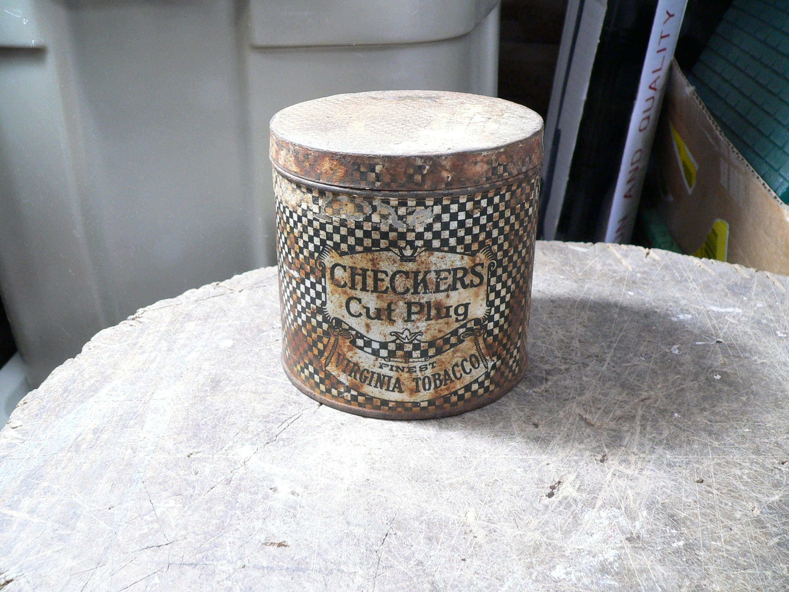 Canne antique Checkers cut plug # 9349